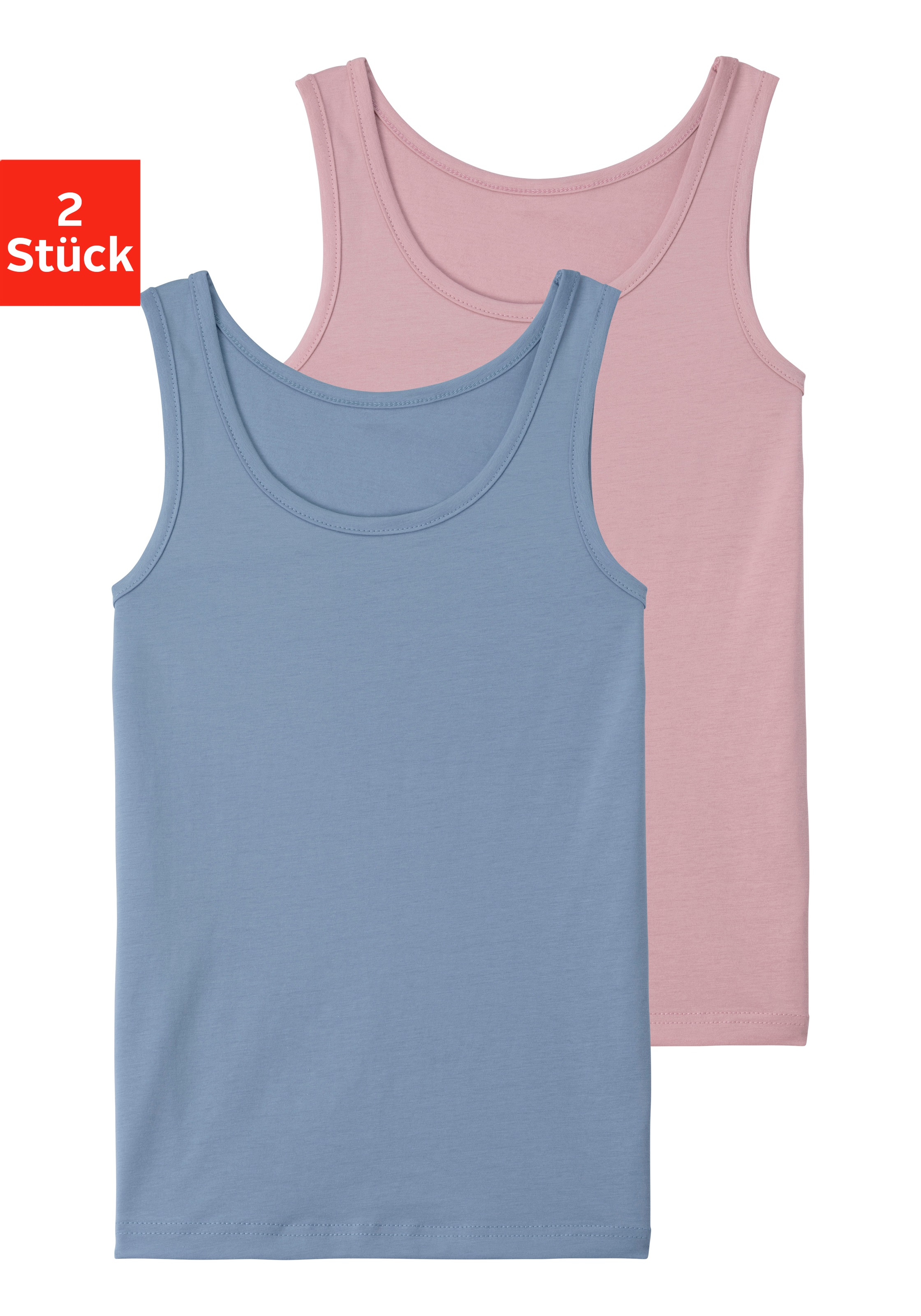 Vivance Mädchen Unterhemd Packung in bunt, Größe 122/128