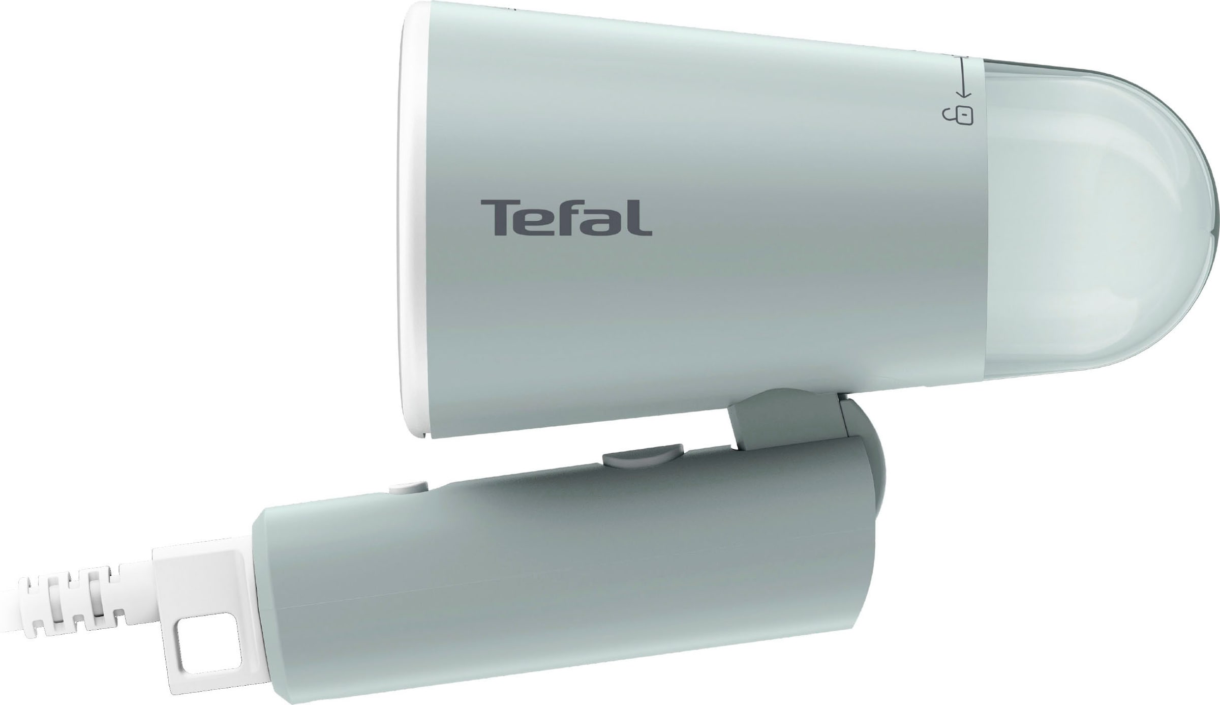 Tefal Dampfbürste »DT1034 Origin Travel Dampfglätter, 1200 W, 20 g/Min. Dampfabgabe«, 1200 W, klappbar, einsatzbereit in 25 Sekunden, 70 ml Tank, Weiß/Eukalyptus