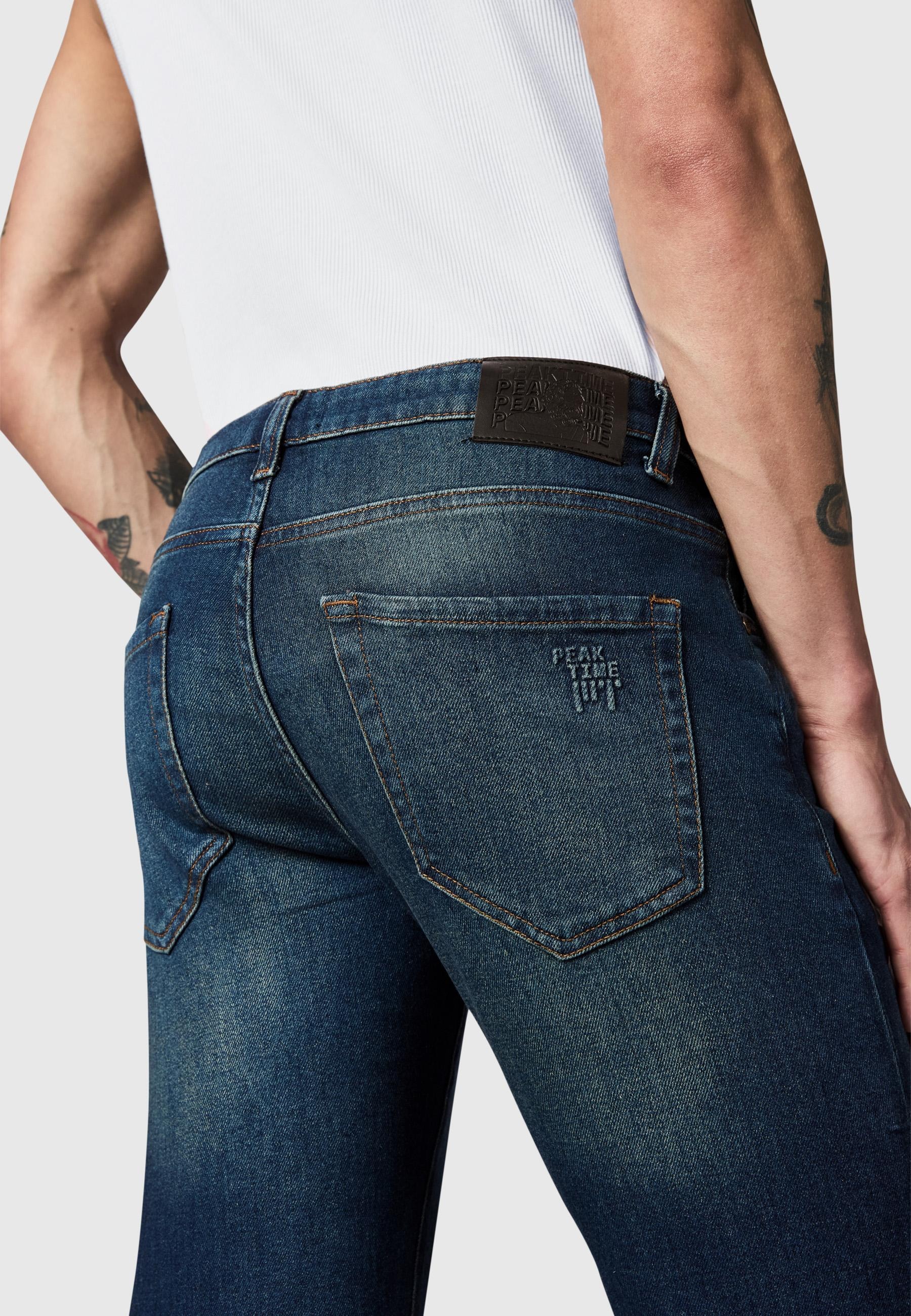 PEAK TIME Straight-Jeans »Straight-Jeans Orbis« Herren Jeans mit Logoprägung
