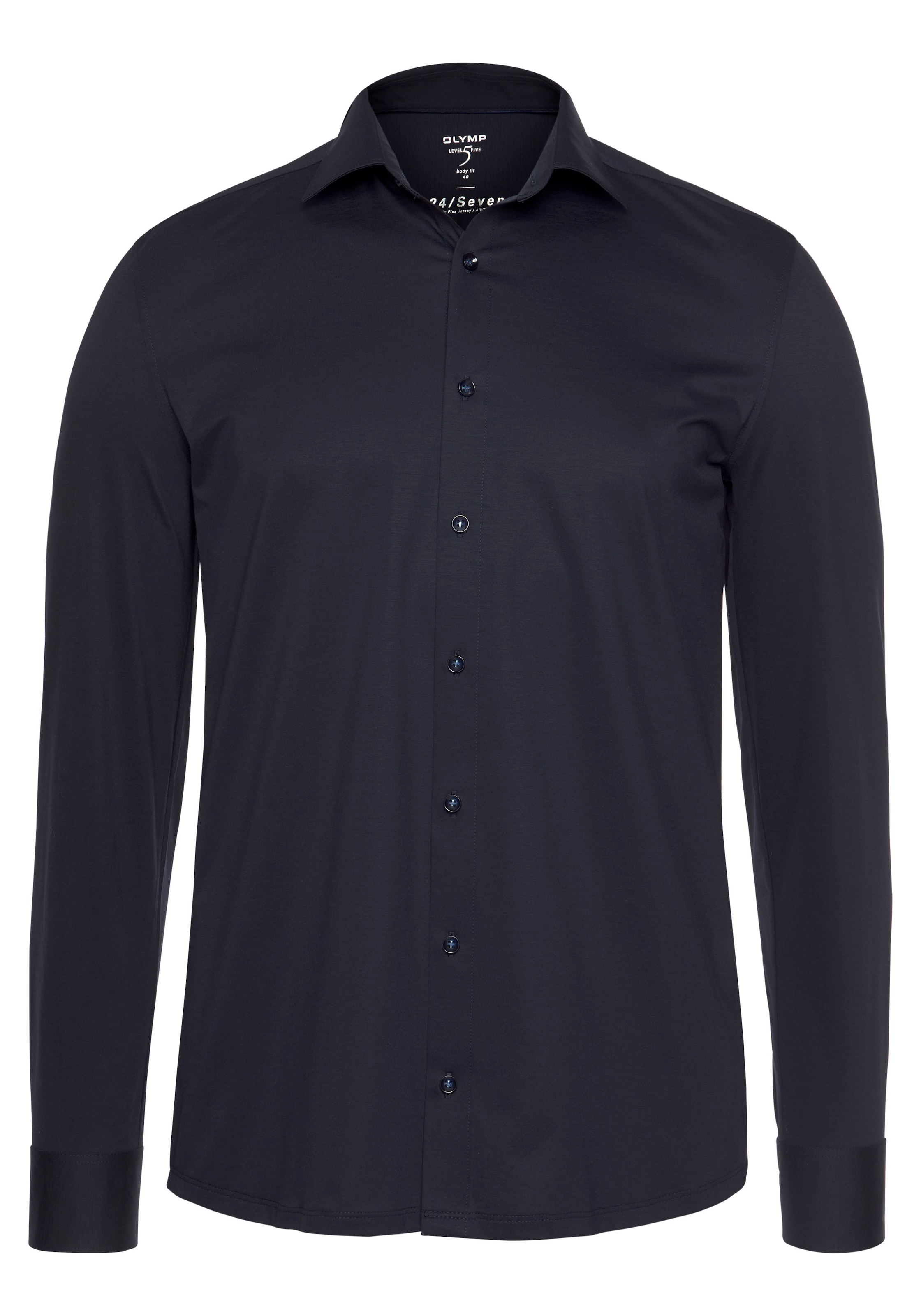 OLYMP Businesshemd »Level Five body fit Jerseyshirt« in Jersey Qualität