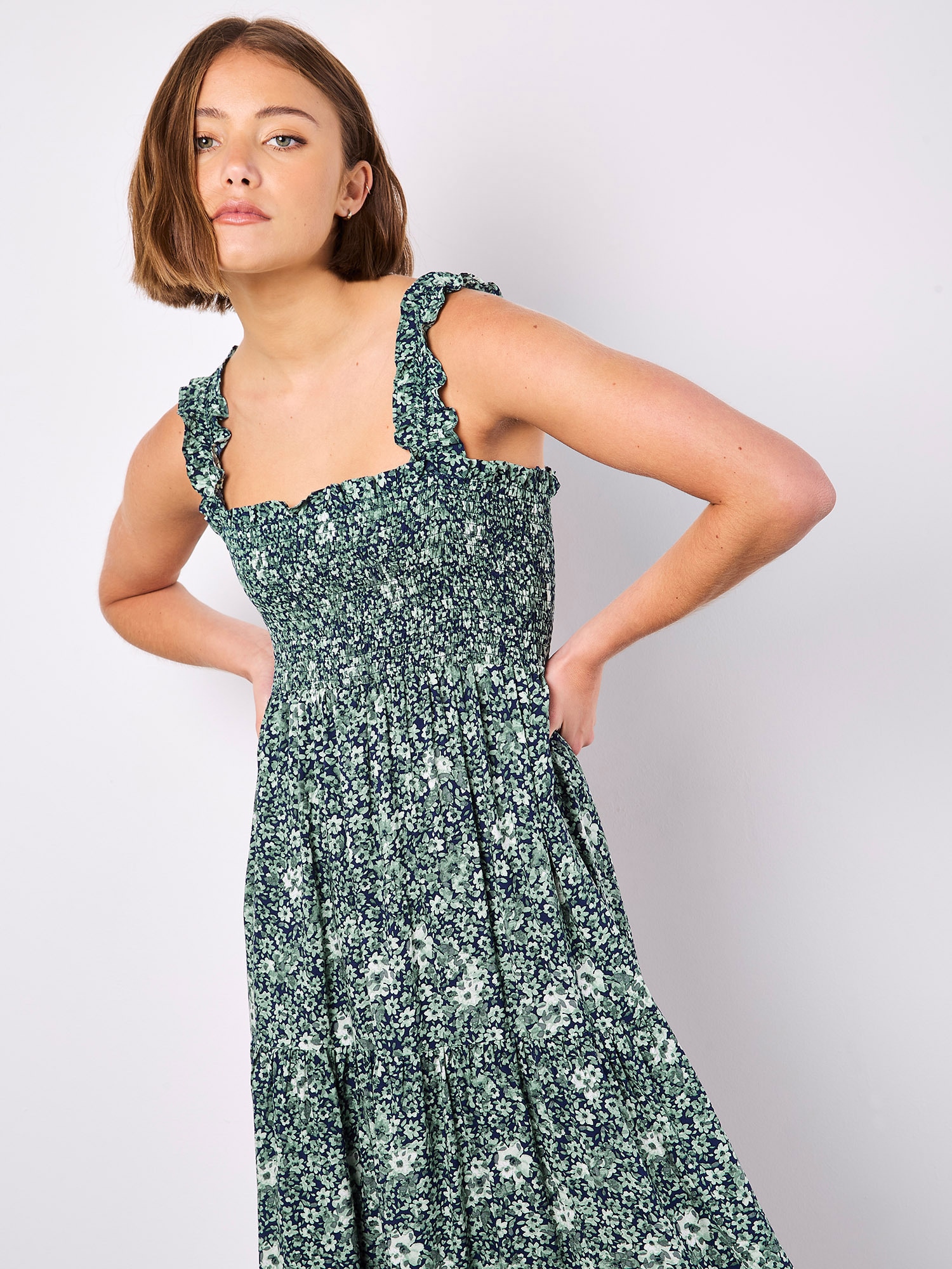 Apricot Midikleid »Midikleid« mit floralem Muster