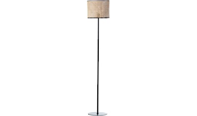 Stehlampe »WILEY«, 1 flammig-flammig, 154 cm Höhe, Ø 30 cm, 1 x E27, Metall/Rattan,...