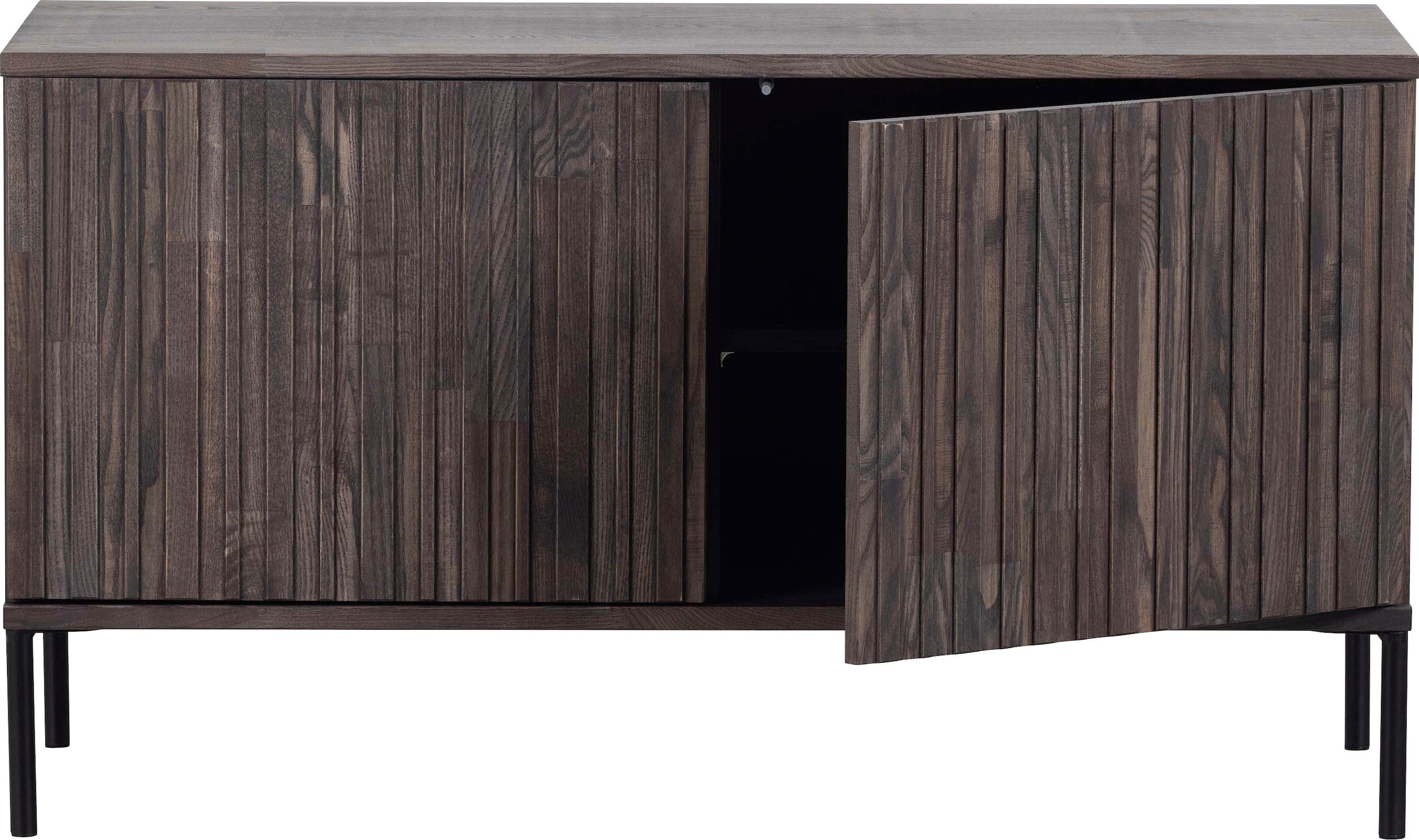 WOOOD Sideboard »New Gravure, TV-Kommode, Breite 100 cm oder 150 cm«, Kommode Höhe 56 cm, mit grafischen Relieftüren, viel Stauraum