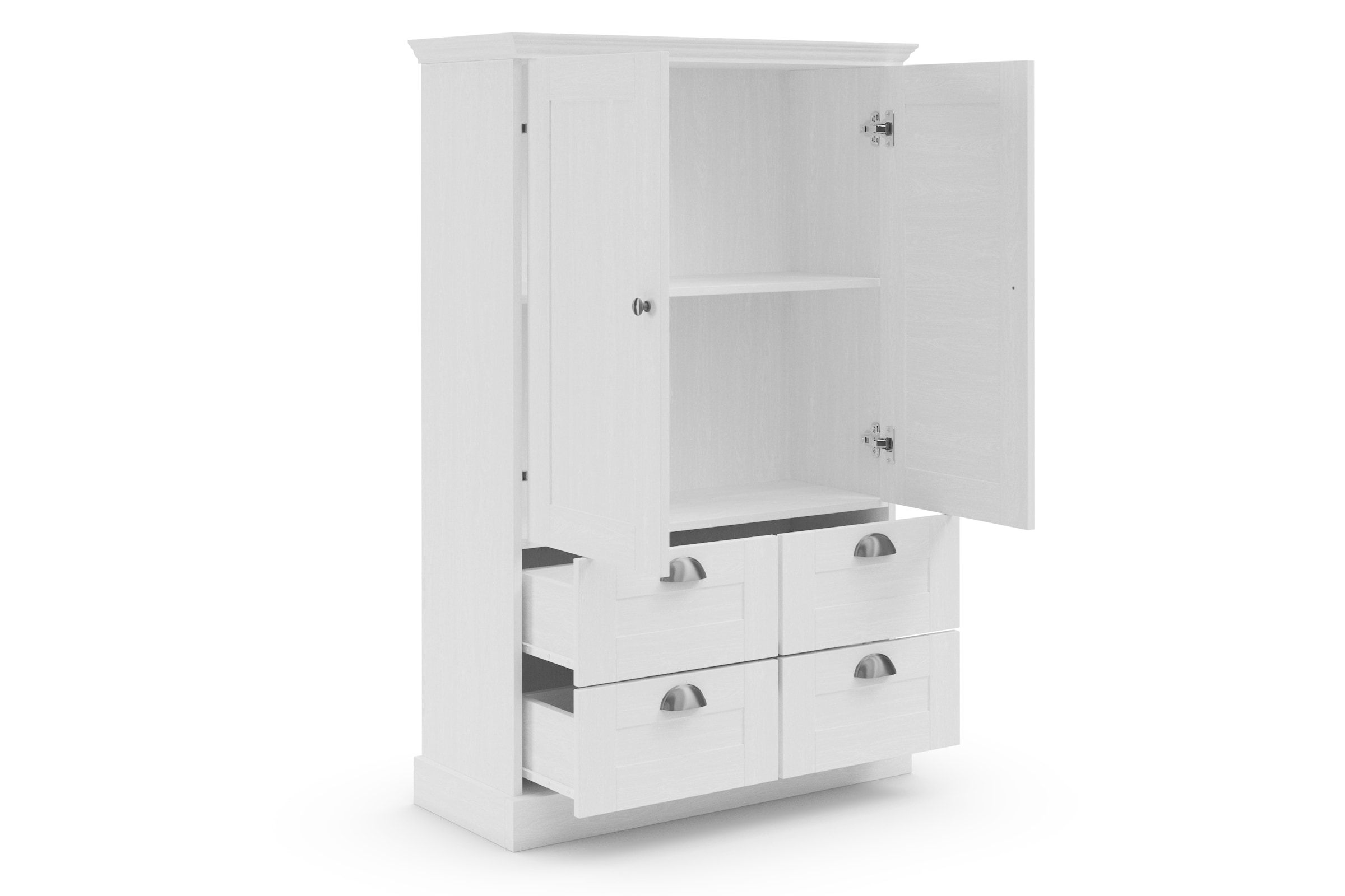 Home affaire Wäscheschrank »Motala«, (B/H/T ca. 83x130x35cm), mit 2 große Schubladen, Breite 83 cm, Höhe 130 cm