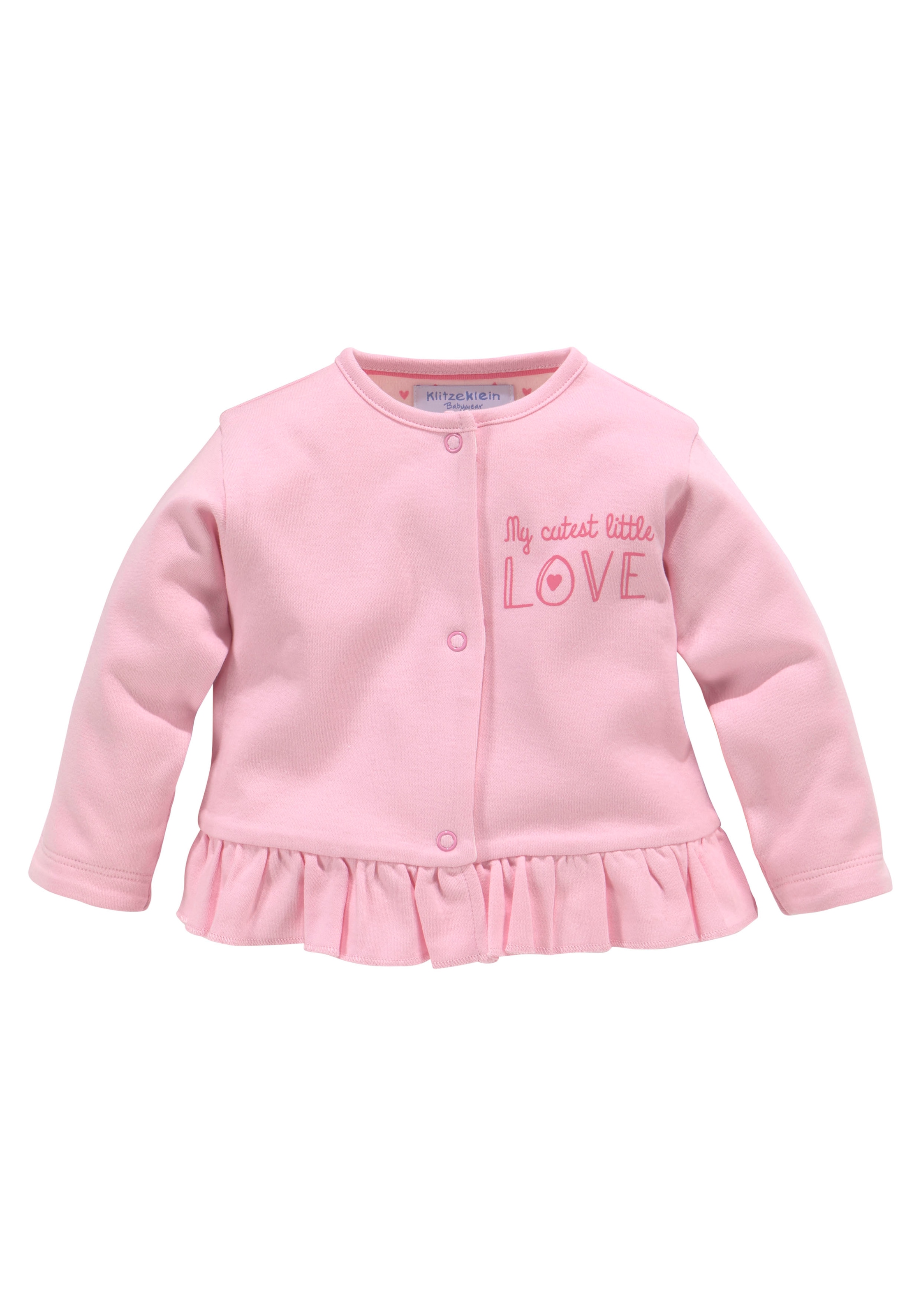 KIDSWORLD Strampler, Jäckchen & Mütze »3tlg Baby-Set, für kleine Mädchen«, aus Bio-Baumwolle