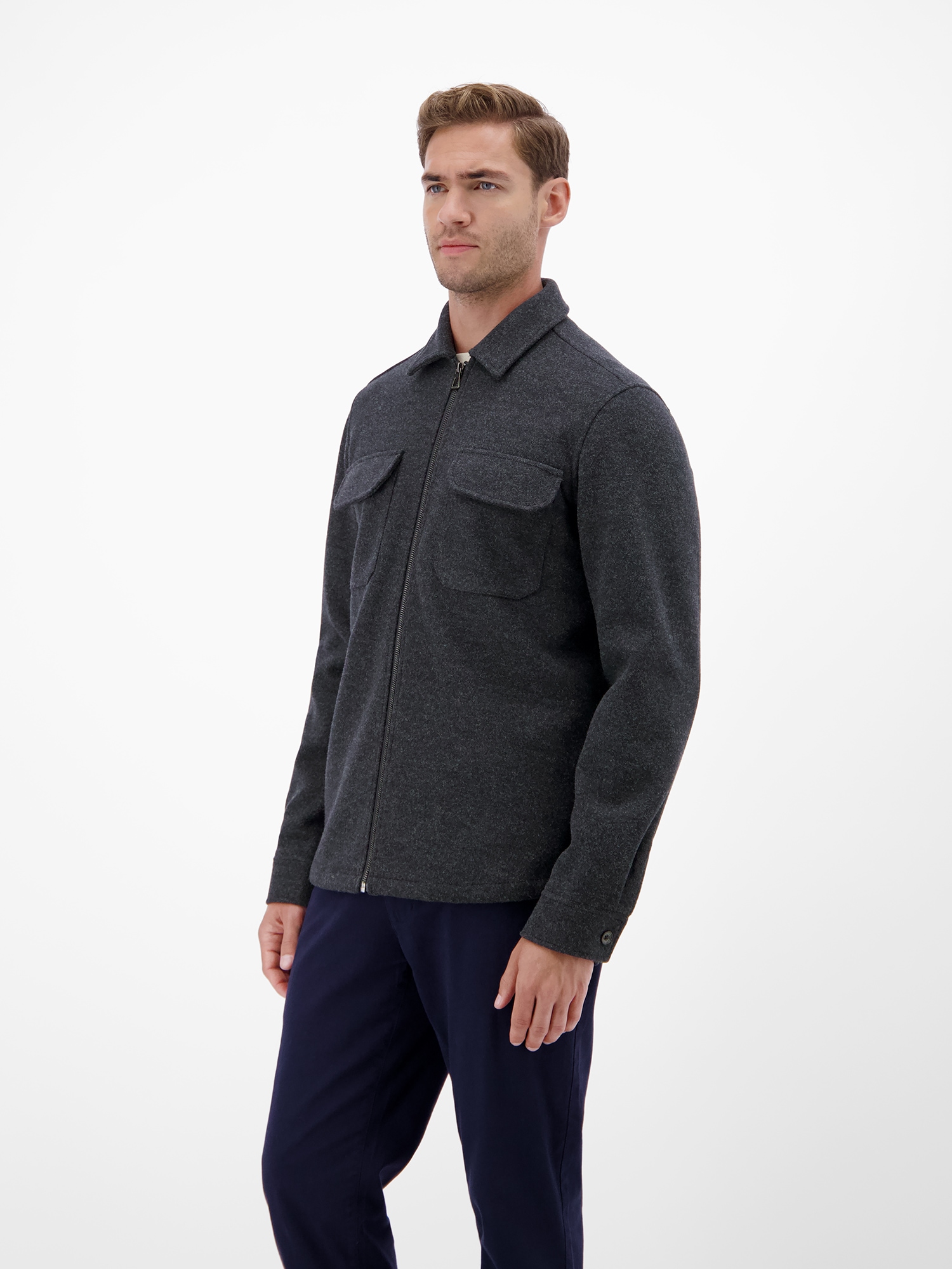 LERROS Langarmhemd »Herren Overshirt in urbanem Style«