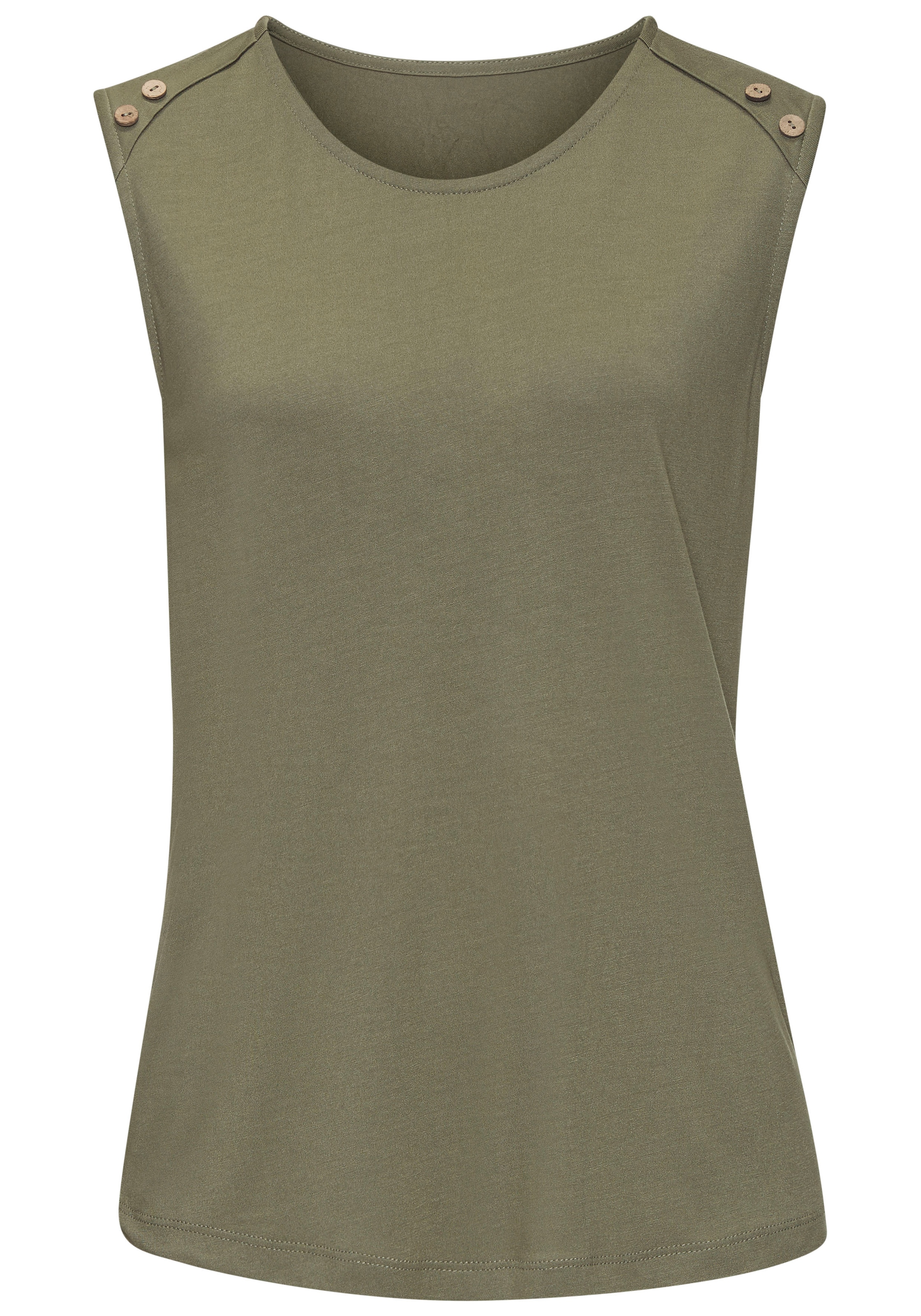LASCANA Strandtop, mit Zierknöpfen, Sommertop, Basic
