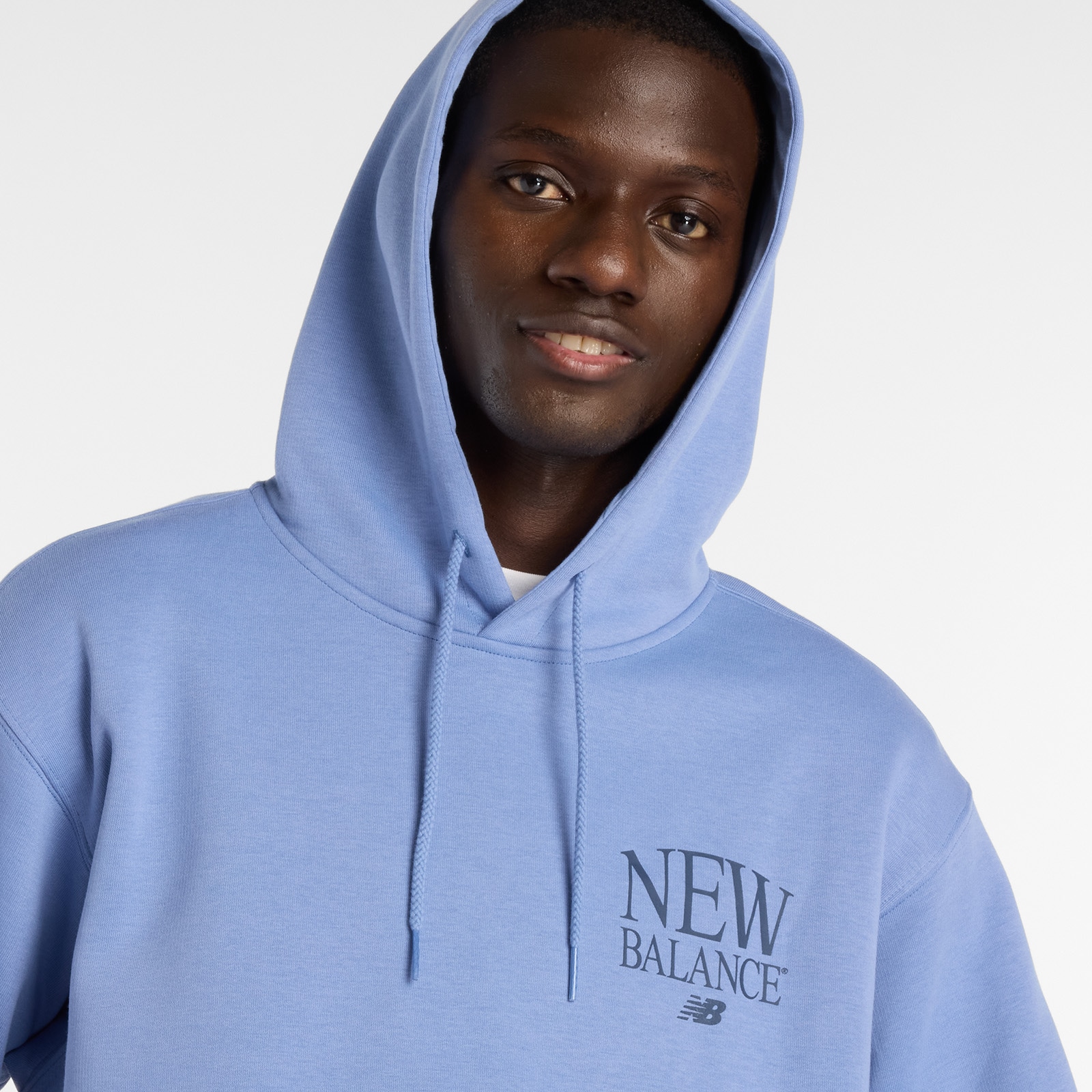 New Balance Kapuzensweatshirt , mit Kapuze, mit Kordelzug, mit Kängurutasche, mit Print-Applikation

