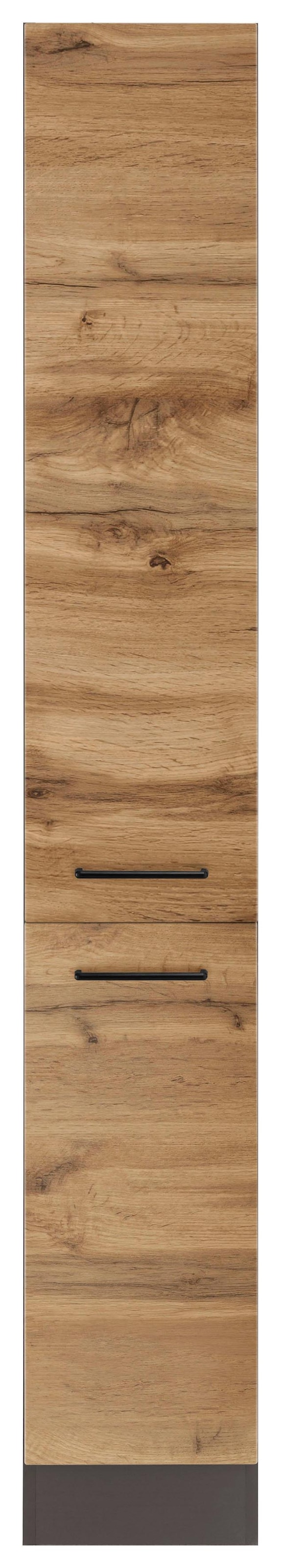 KOCHSTATION Apothekerschrank »KS-Tulsa« 30 cm breit, 200 cm hoch, mit 2 Auszügen, Metallgriff, MDF Front