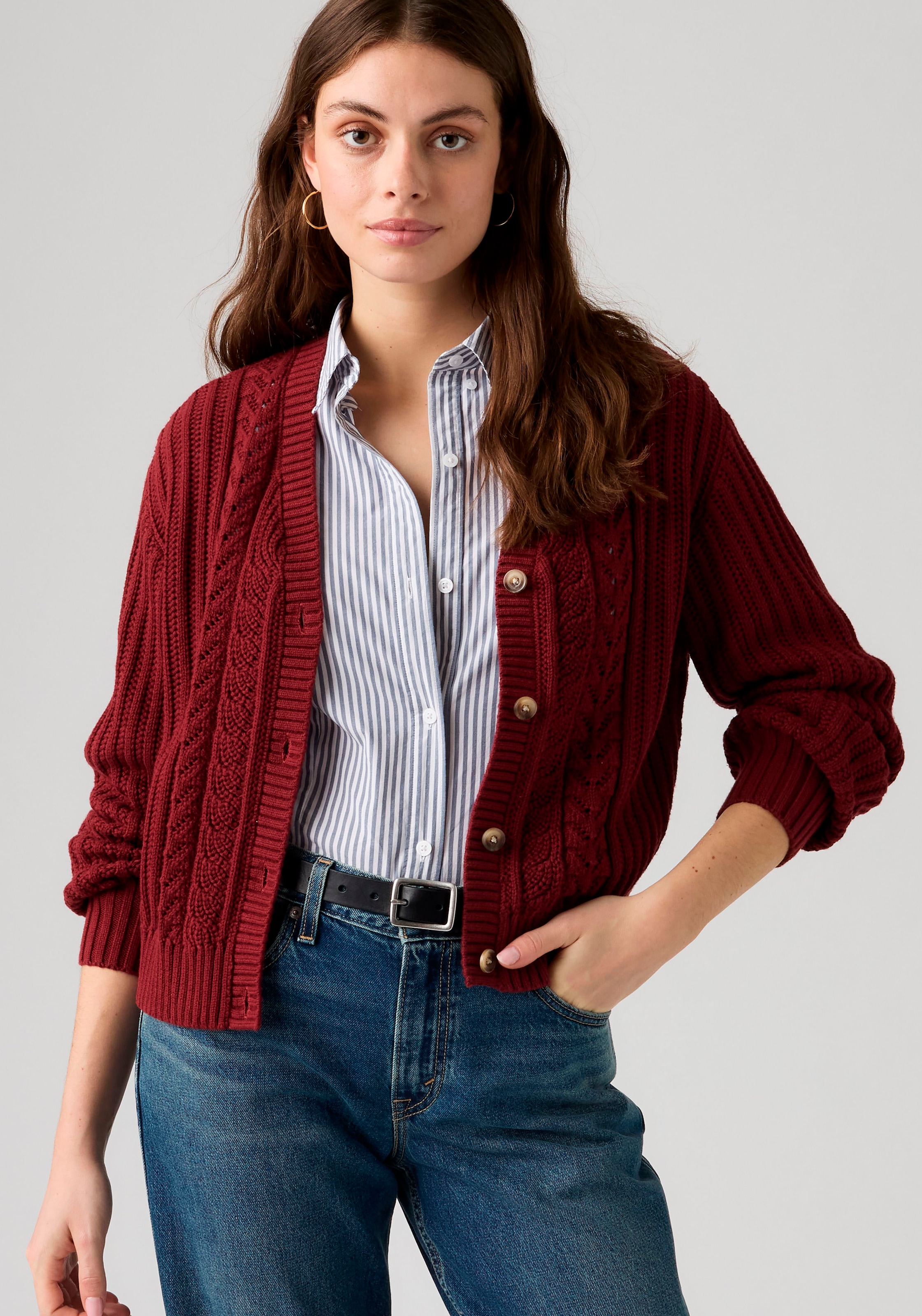 Levi's® Cardigan »SNOWFLAKE CARDIGAN« gestreift, mit Knopfleiste