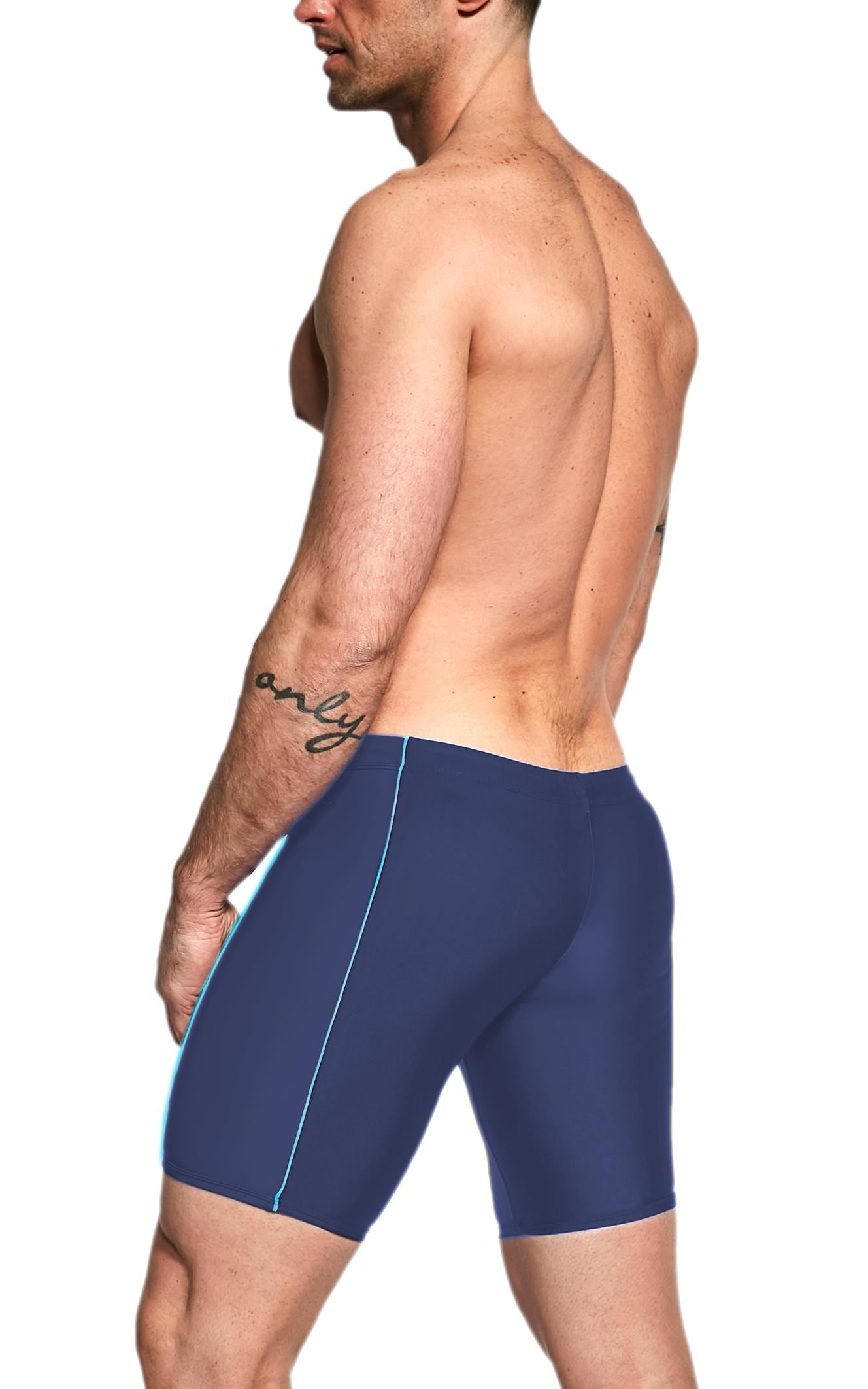 AQUARTI Badehose »Badehose Aquarti Herren Lange Badehose mit Kontrast-Paspel Jammer«