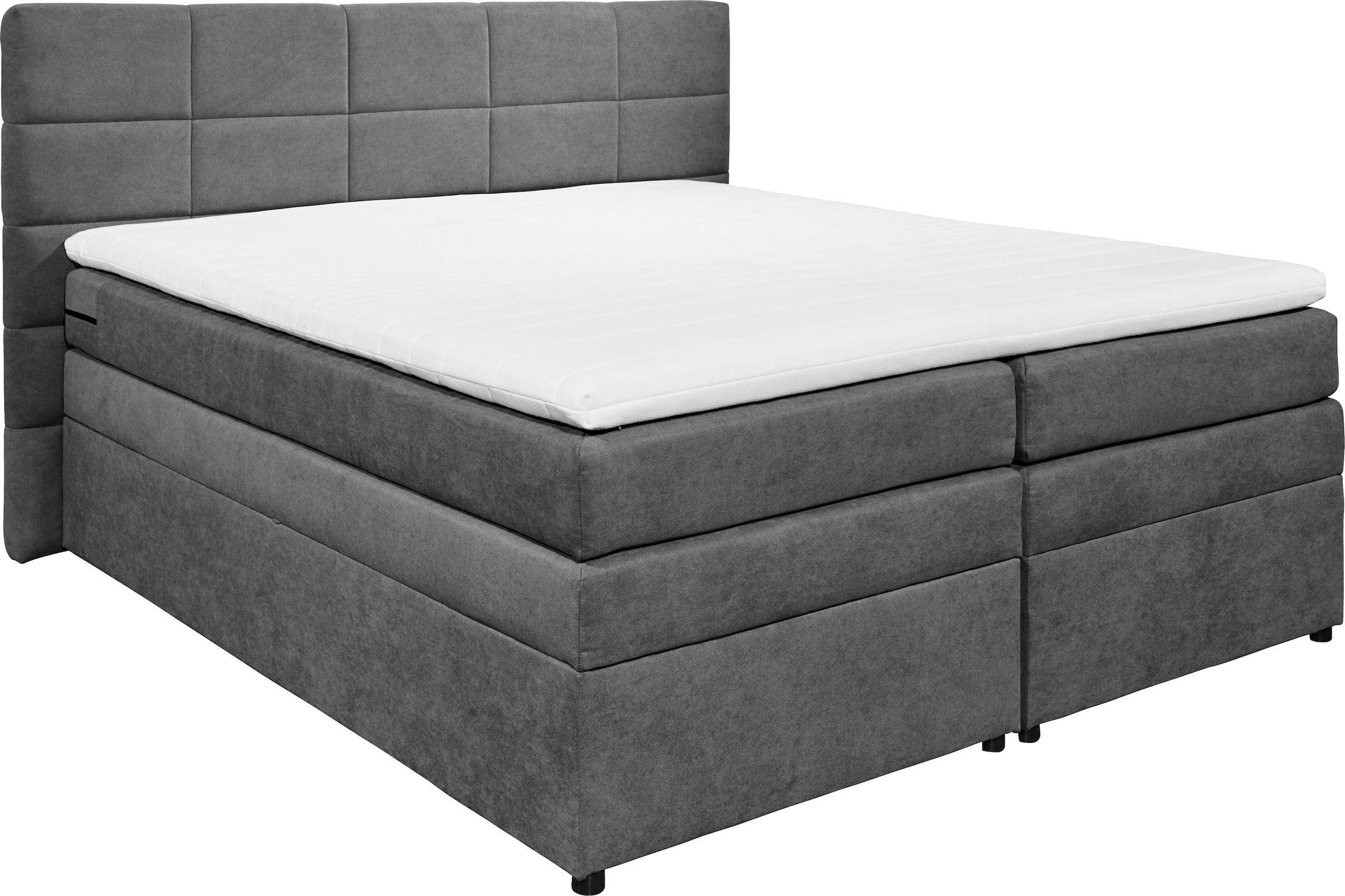 ED EXCITING DESIGN Boxspringbett »Tacoma«, inkl. Bettkasten und Topper