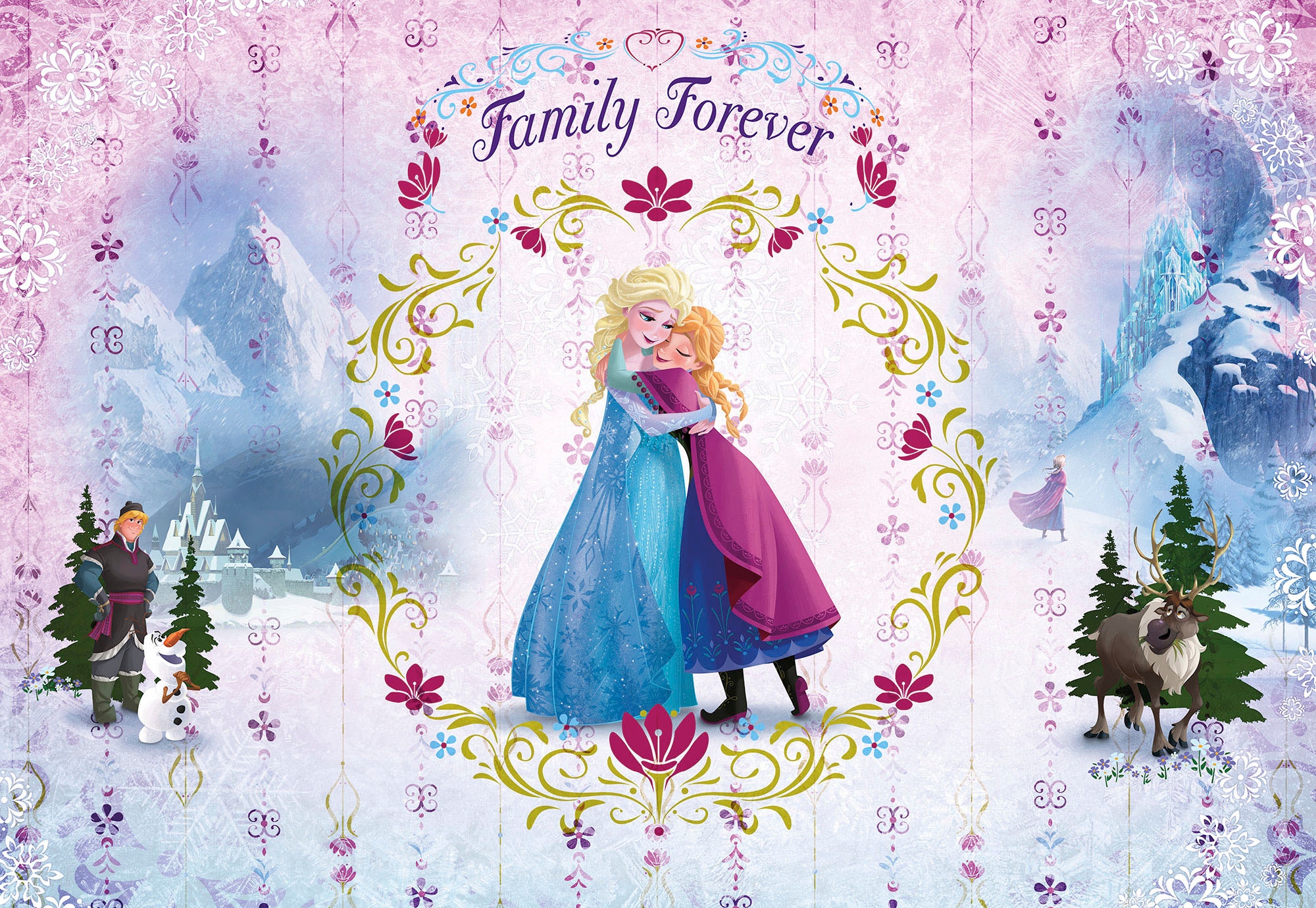 Vliestapete »Frozen Family Forever«, 400x260 cm (Breite x Höhe)