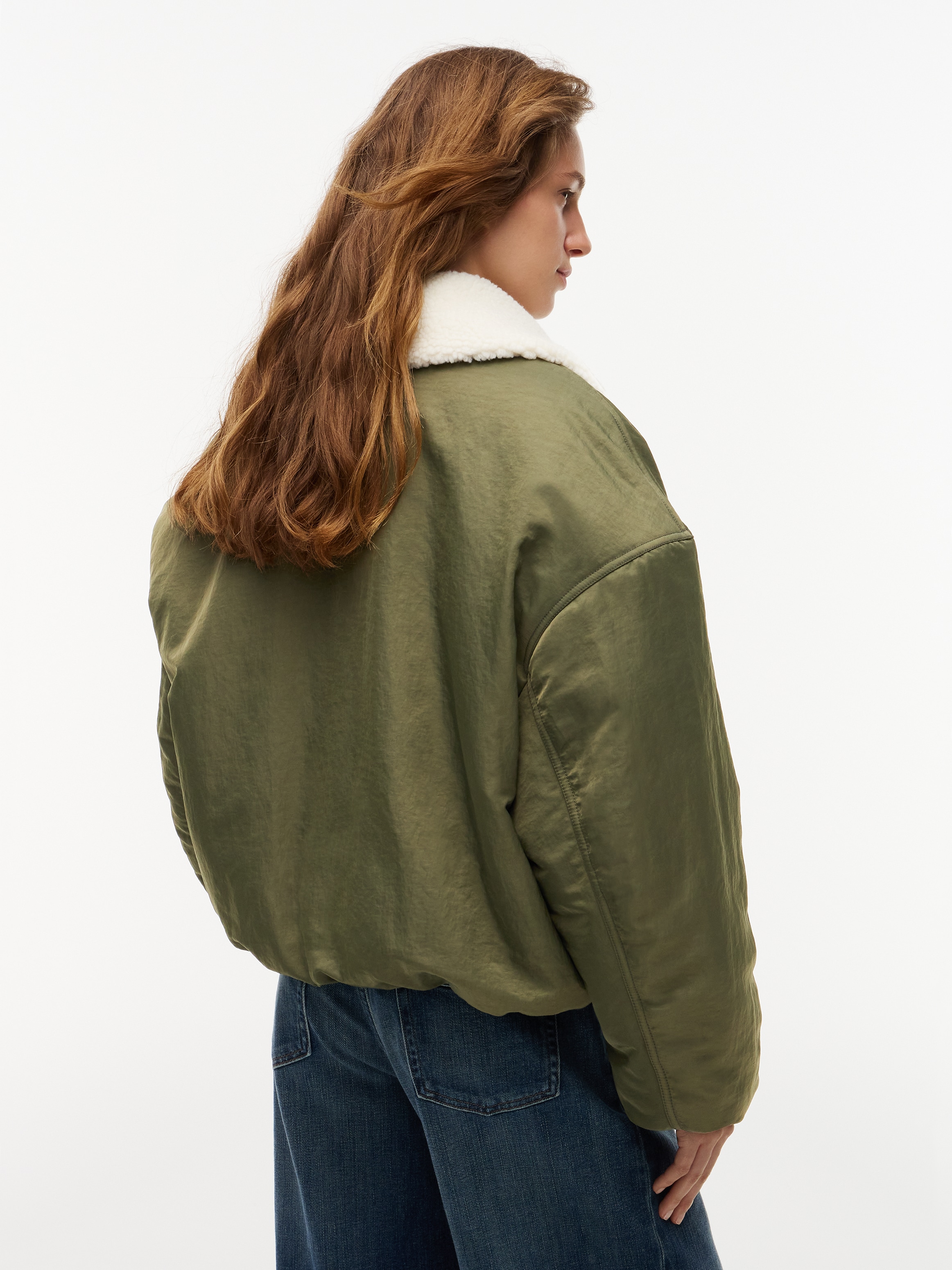 Tommy Jeans Bomberjacke »TJW FUR COLLAR UTILITY BOMBER« Kunstfaser, mit Fellimitat