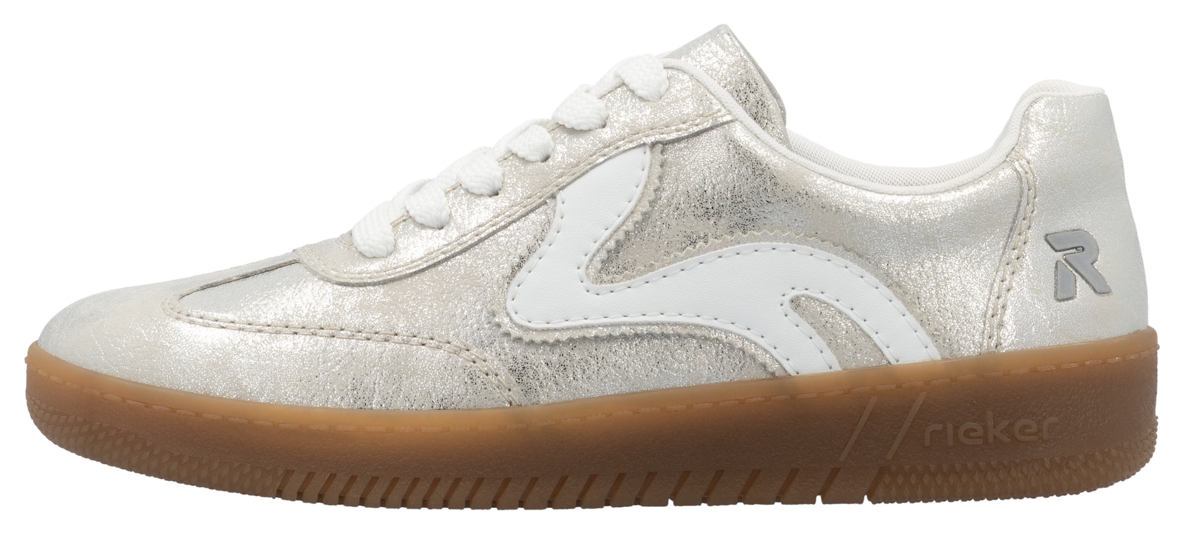 RIEKER Sport Plateausneaker, Freizeitschuh, Halbschuh, Schnürschuh in veganer Verarbeitung