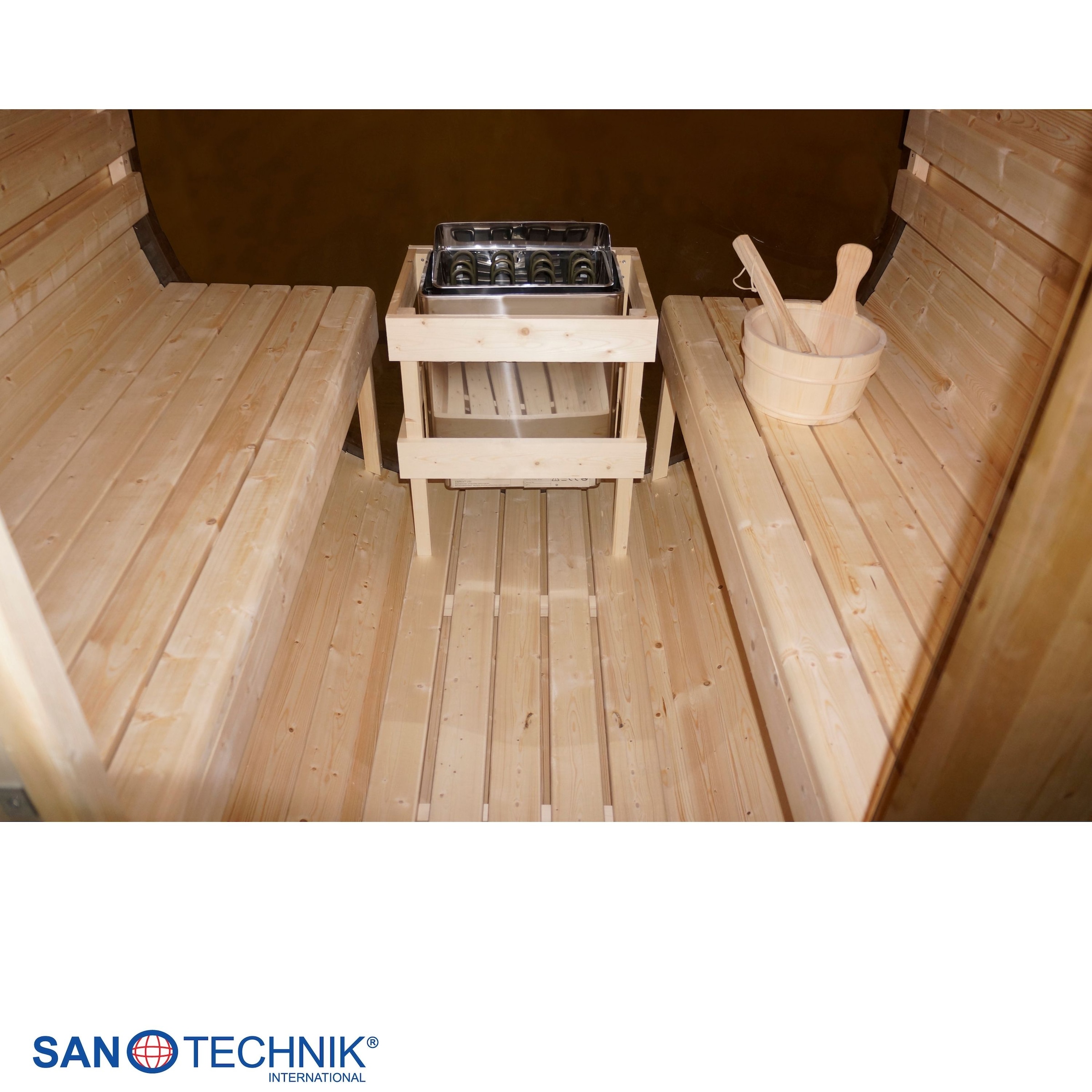 Sanotechnik Sauna »Außensauna NYBORG« für 4 oder 6 Personen; inkl. 6 kW oder 8 kW Saunaofen und Saunasteine