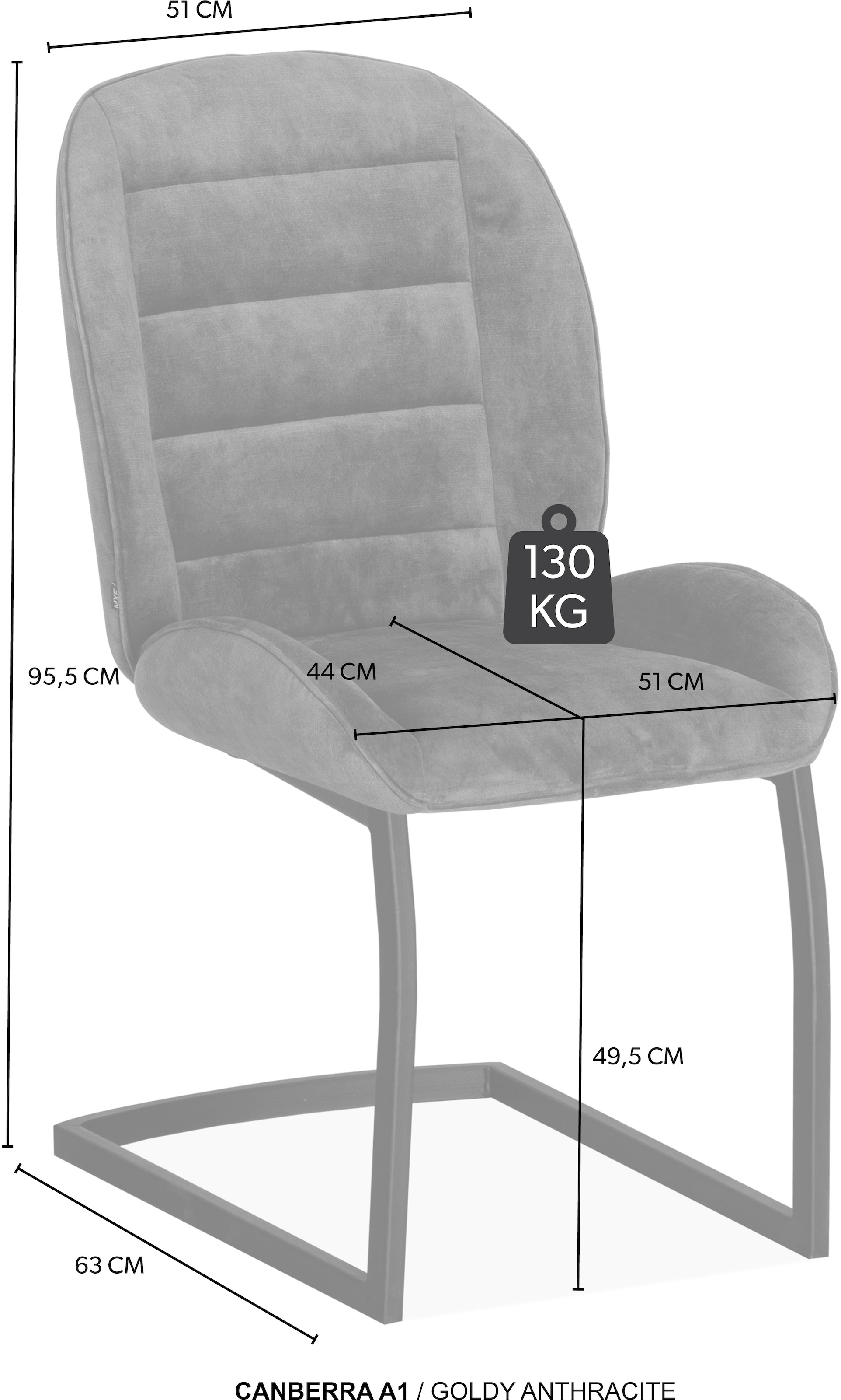 OMG Design Esszimmerstuhl »Canberra« (Set) 1 Stk.Esszimmerstuhl, pflegeleichter Samtvelour Bezug