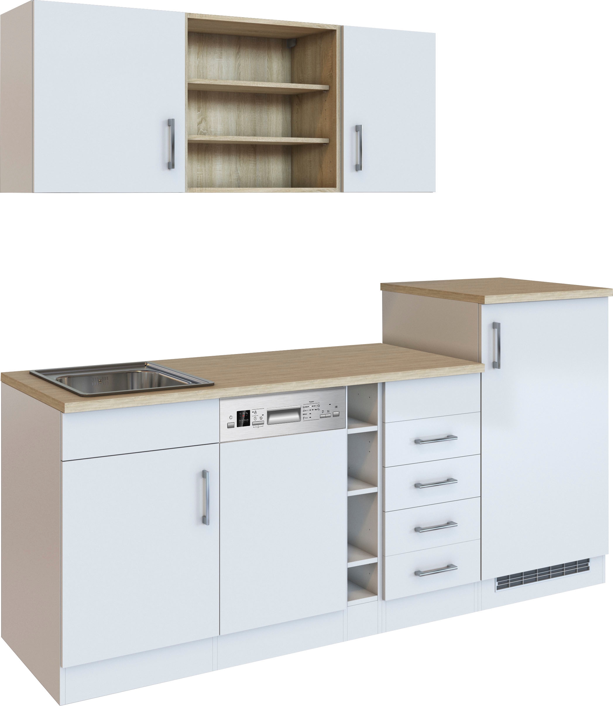 KOCHSTATION Küche »KS-Mali« Breite 210 cm, mit E-Geräten