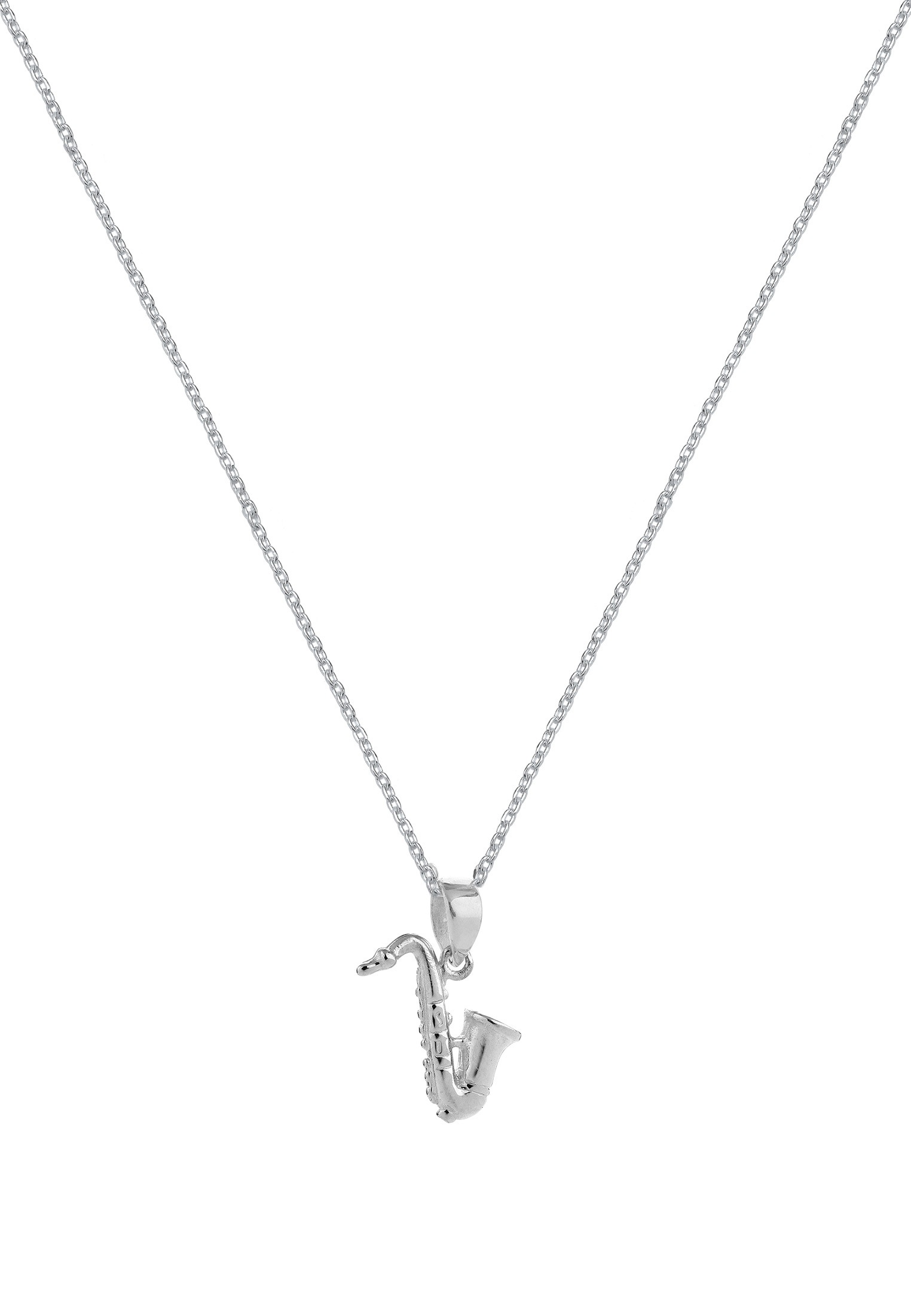 Nenalina Kette mit Anhänger »Halskette Saxophon Symbol Musik Instrument 925 Silber«