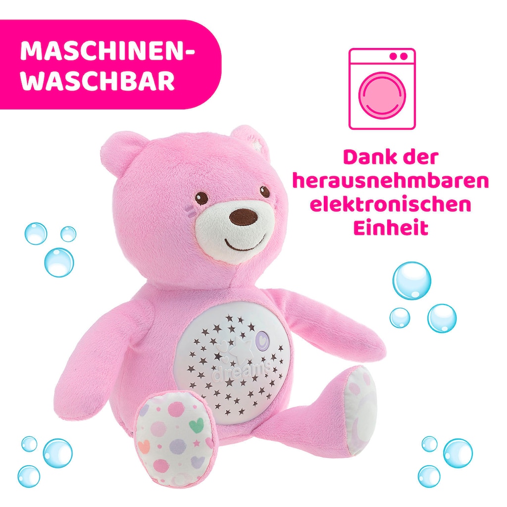 Chicco Kuscheltier »First Dreams Baby Bär, Rosa«, mit Lichtprojektion und Soundfunktion