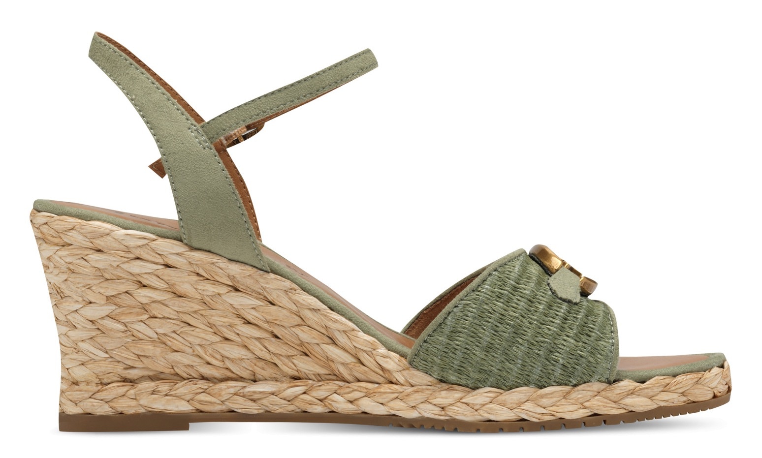 Tamaris Keilsandalette, Sommerschuh, Riemchensandale mit T-Schmuckelement