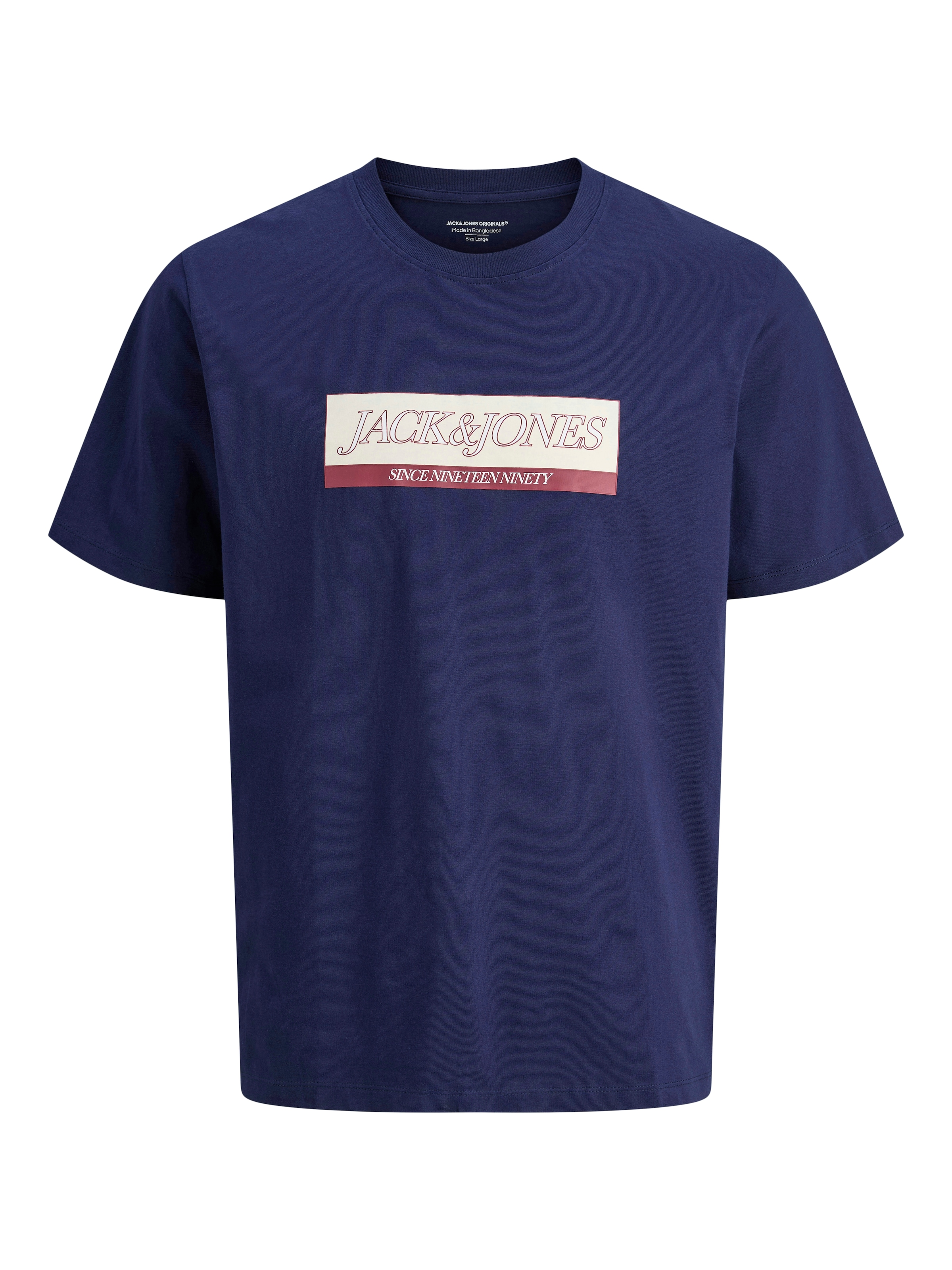 Jack & Jones Rundhalsshirt »JORINWOOD BLOCK BRANDING TEE SS CN3PK MP« Packung, 3 Stk. tlg.