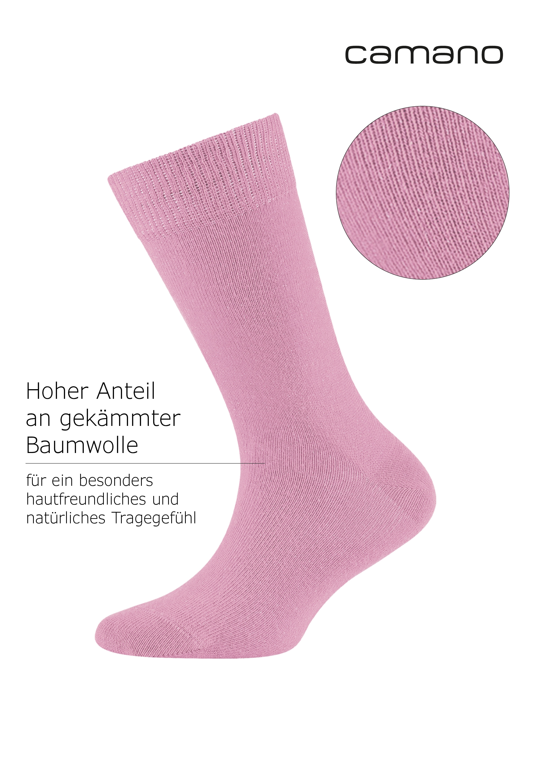 Camano Socken »ca-soft« 6 Paar,  mit Komfortbund und gepolsterten Zehen-/Fersenbereich