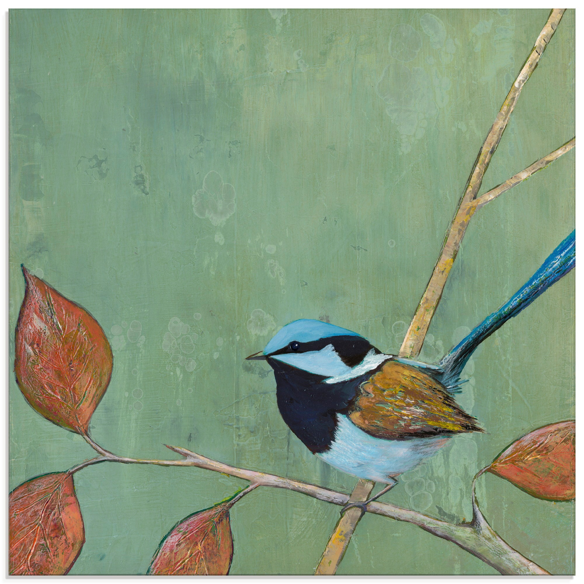 Artland Glasbild »Ruhefluss I«, Vögel, (1 St.)