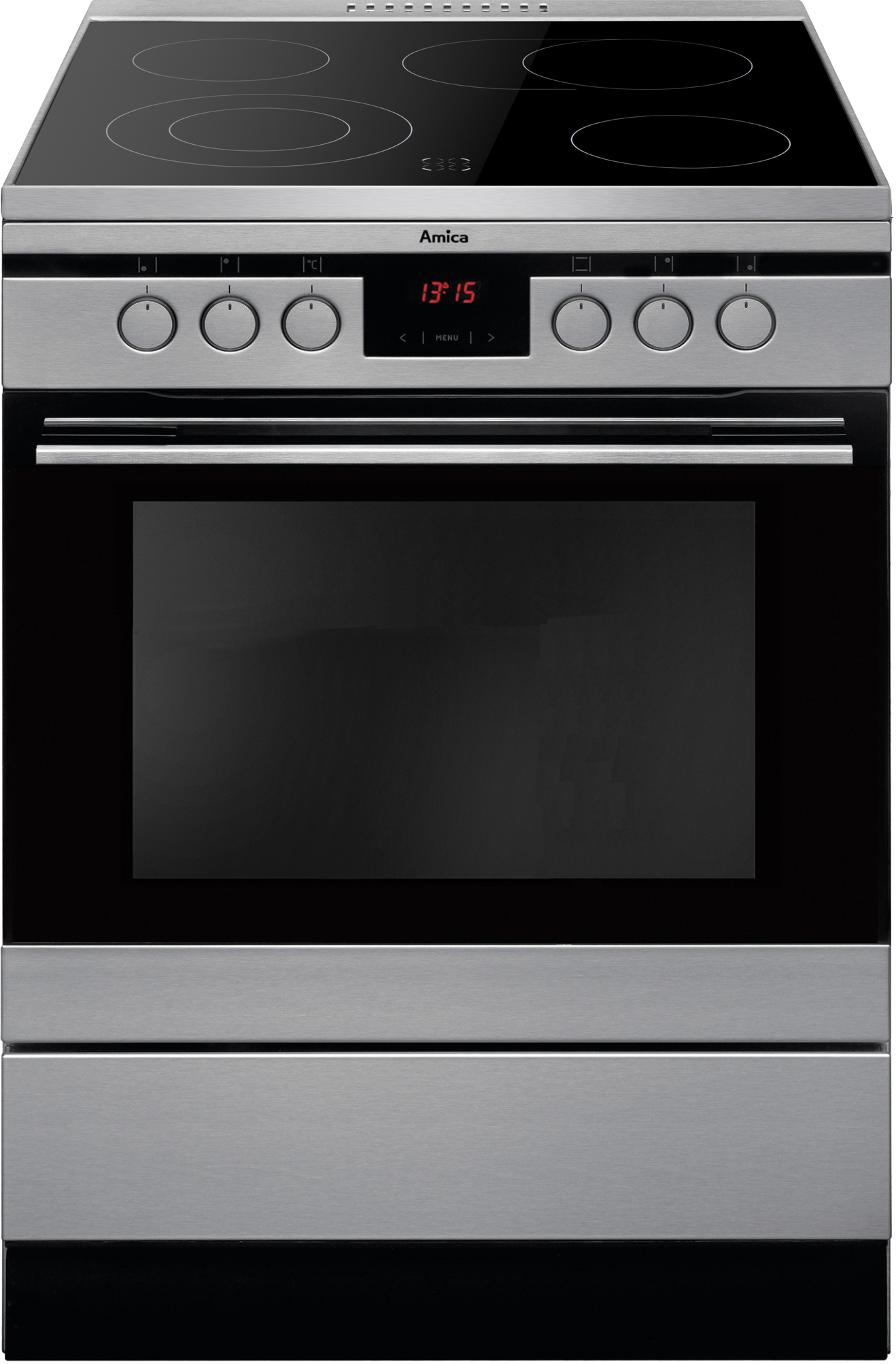 Amica Elektro-Standherd »SHC 11675/1 E« mit 2-fach-Teleskopauszug Simple Steam Reinigungsfunktion Ofen mit 11 Programmen und zweistufig...