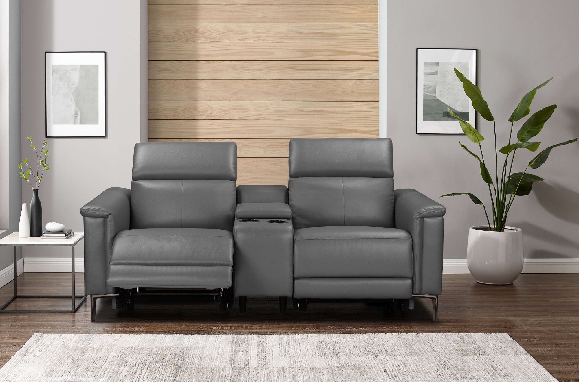 Places of Style 2-Sitzer »Lund, 2er-Kinosofa, TV-Sessel, Multimedia-Sofa, USB-A,«, m. elektrischer o. manueller Relaxfunktion, Getränkehalter u. Staufach