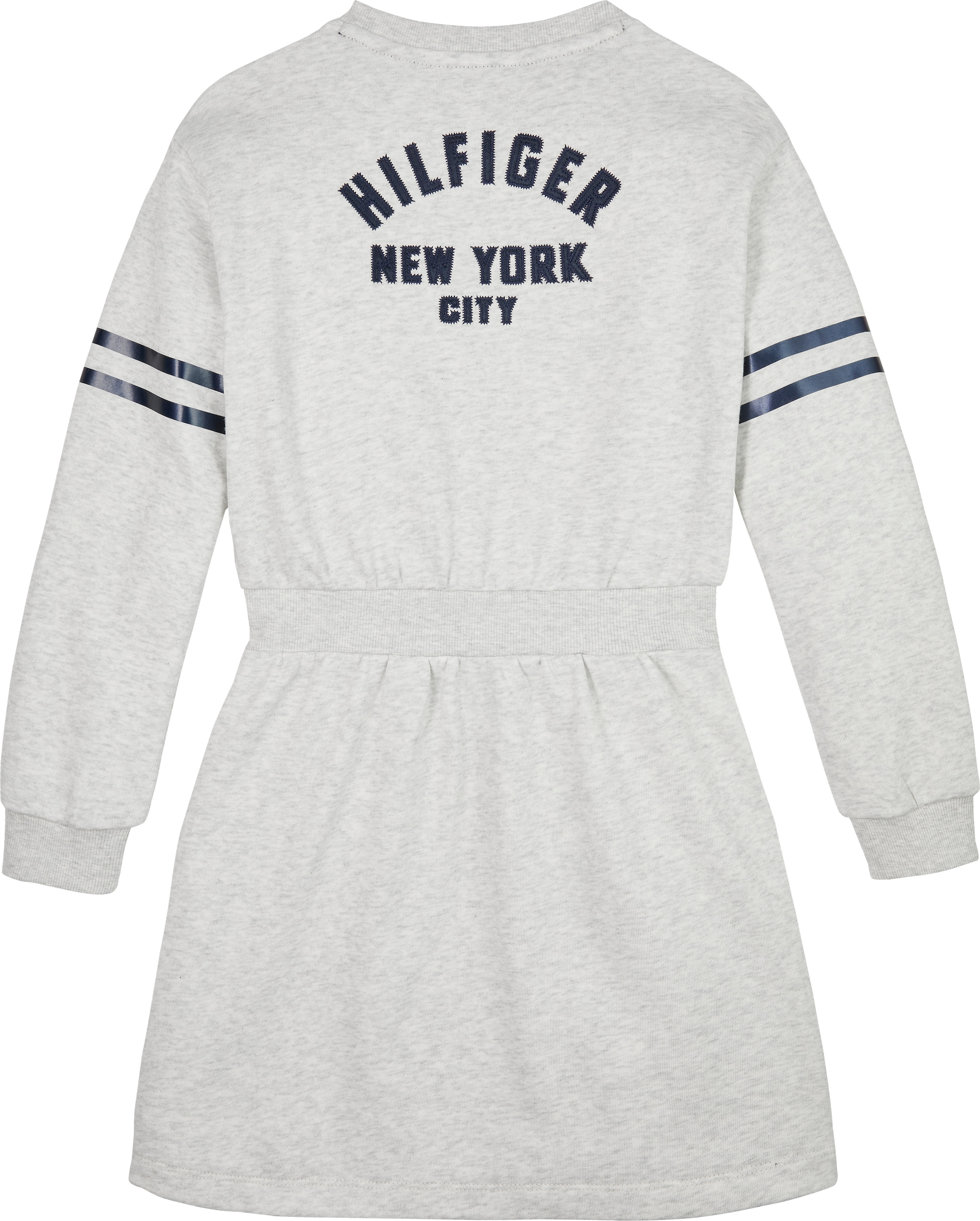 Tommy Hilfiger Sweatkleid »SATIN APPLIQUE HWK DRESS LS«, für Kinder bis 16 Jahre, mit Satin-Applikation