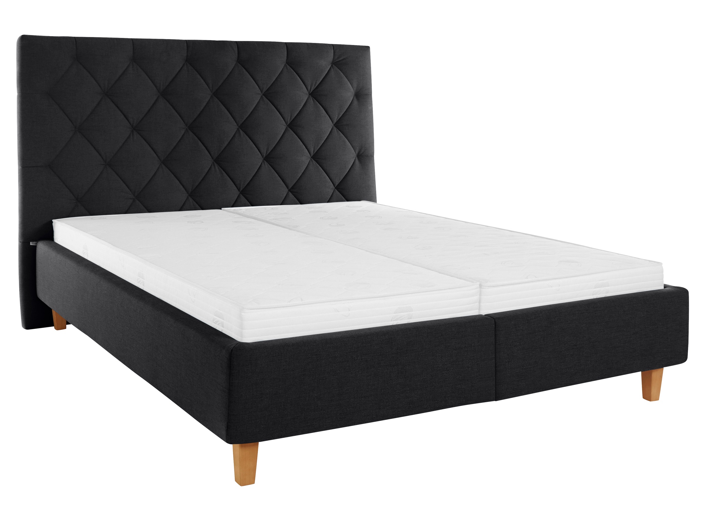 Home affaire Polsterbett »Sunley 140«, Kreuzsteppung, Kopfteilhöhe 142 cm, ohne oder mit Matratze/Lattenrost