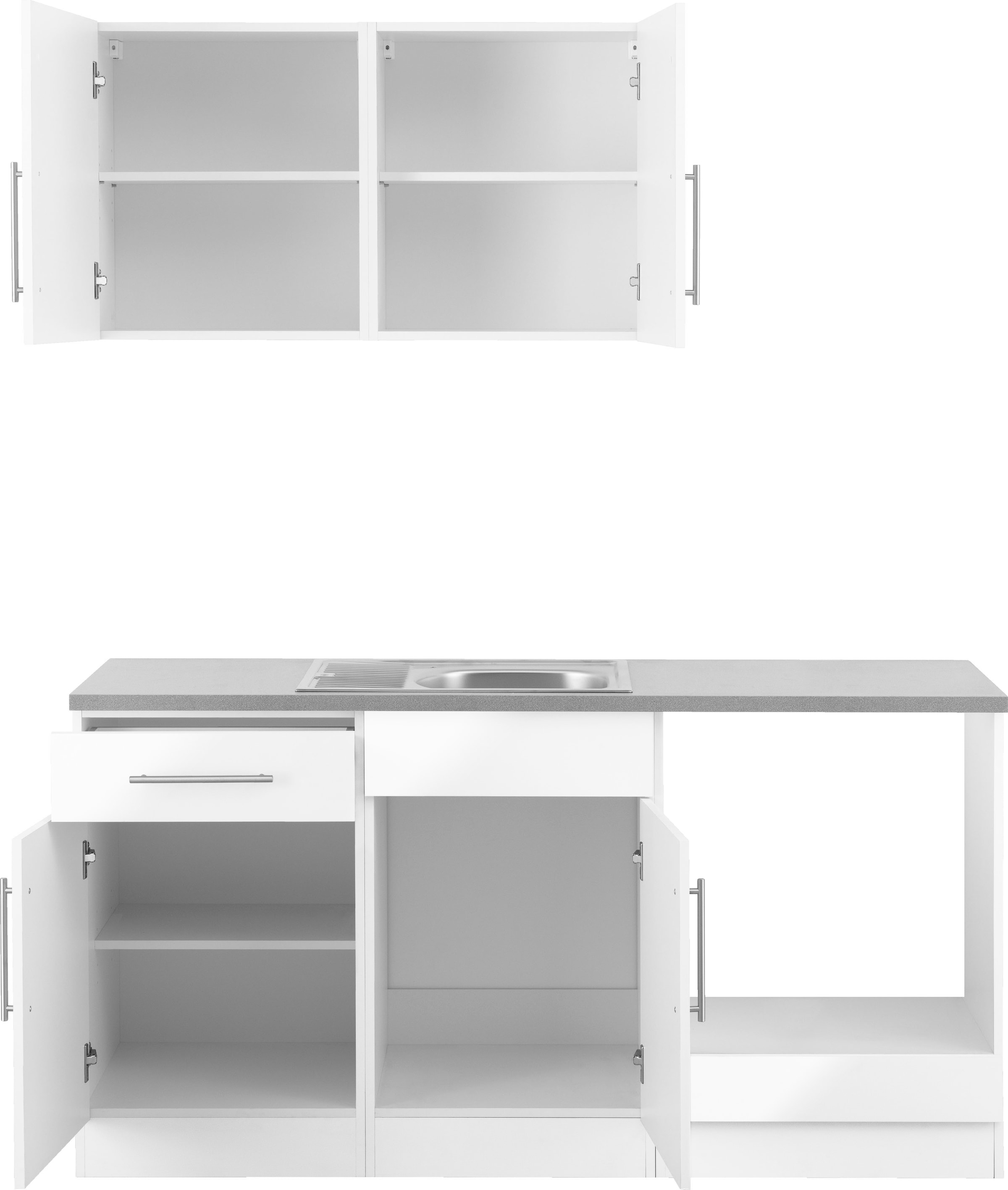 wiho Küchen Pantryküche »Cali« wahlweise mit E-Geräten, Breite 160 cm