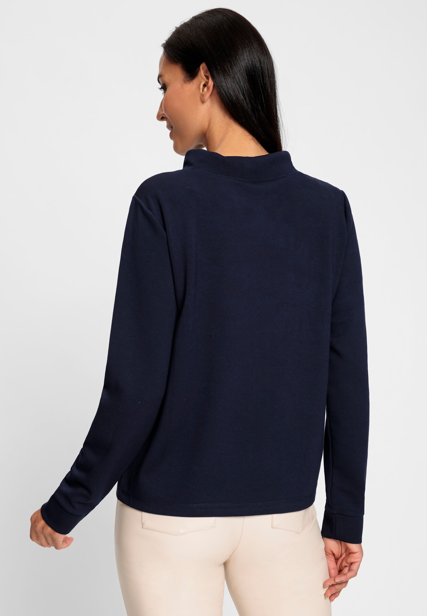 heine Sweatshirt »Sweatshirt Sweatshirt mit Stehkragen, halsfern«

