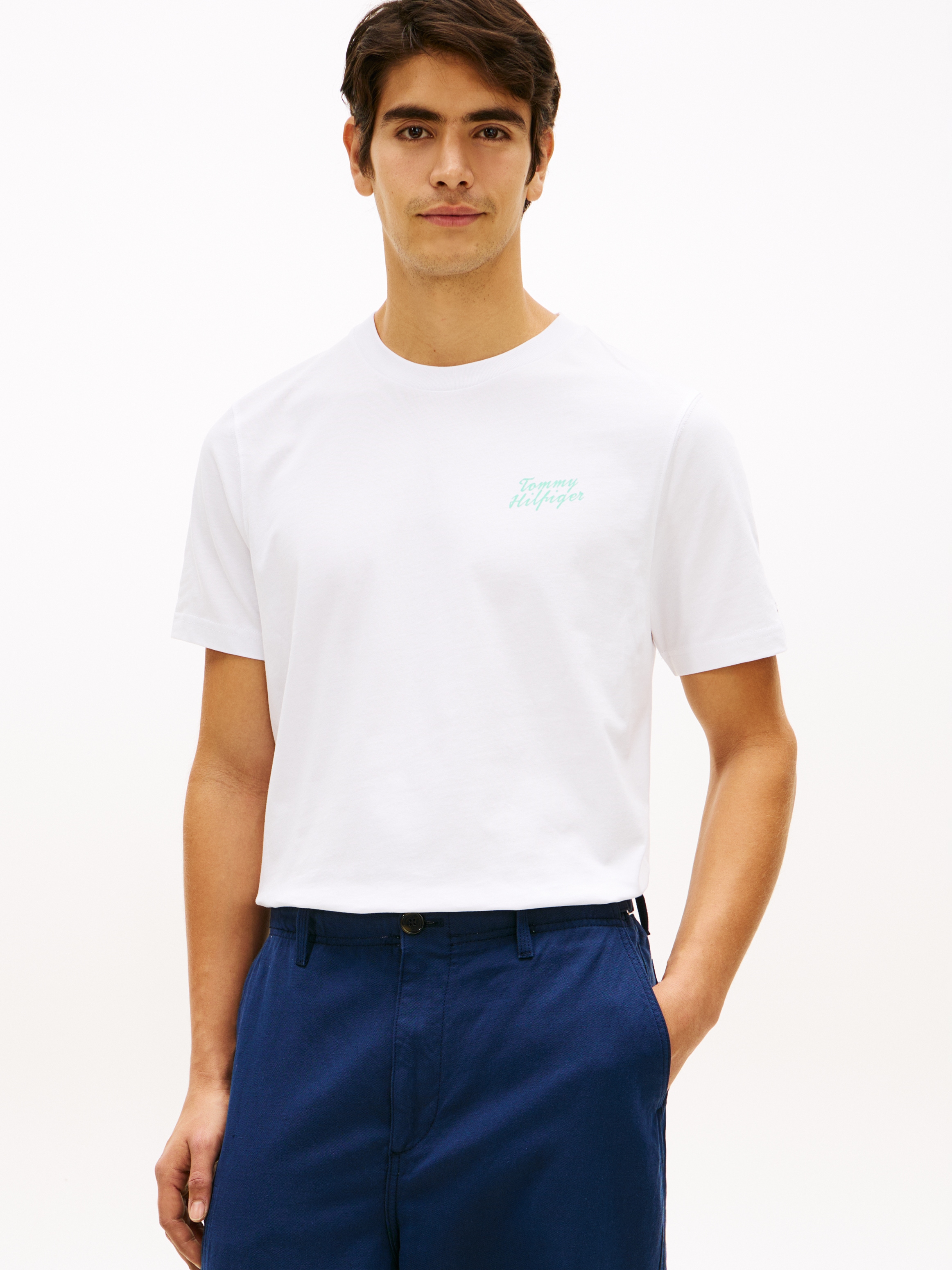 Tommy Hilfiger T-Shirt »PALM PHOTO PRINT« mit Fotoprint hinten