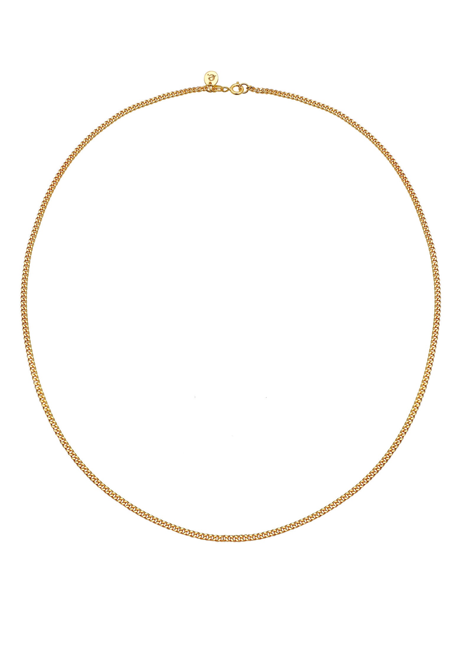 Elli Premium Kette ohne Anhänger »Halskette Panzerkette Collier Basic 925 Silber vergoldet«