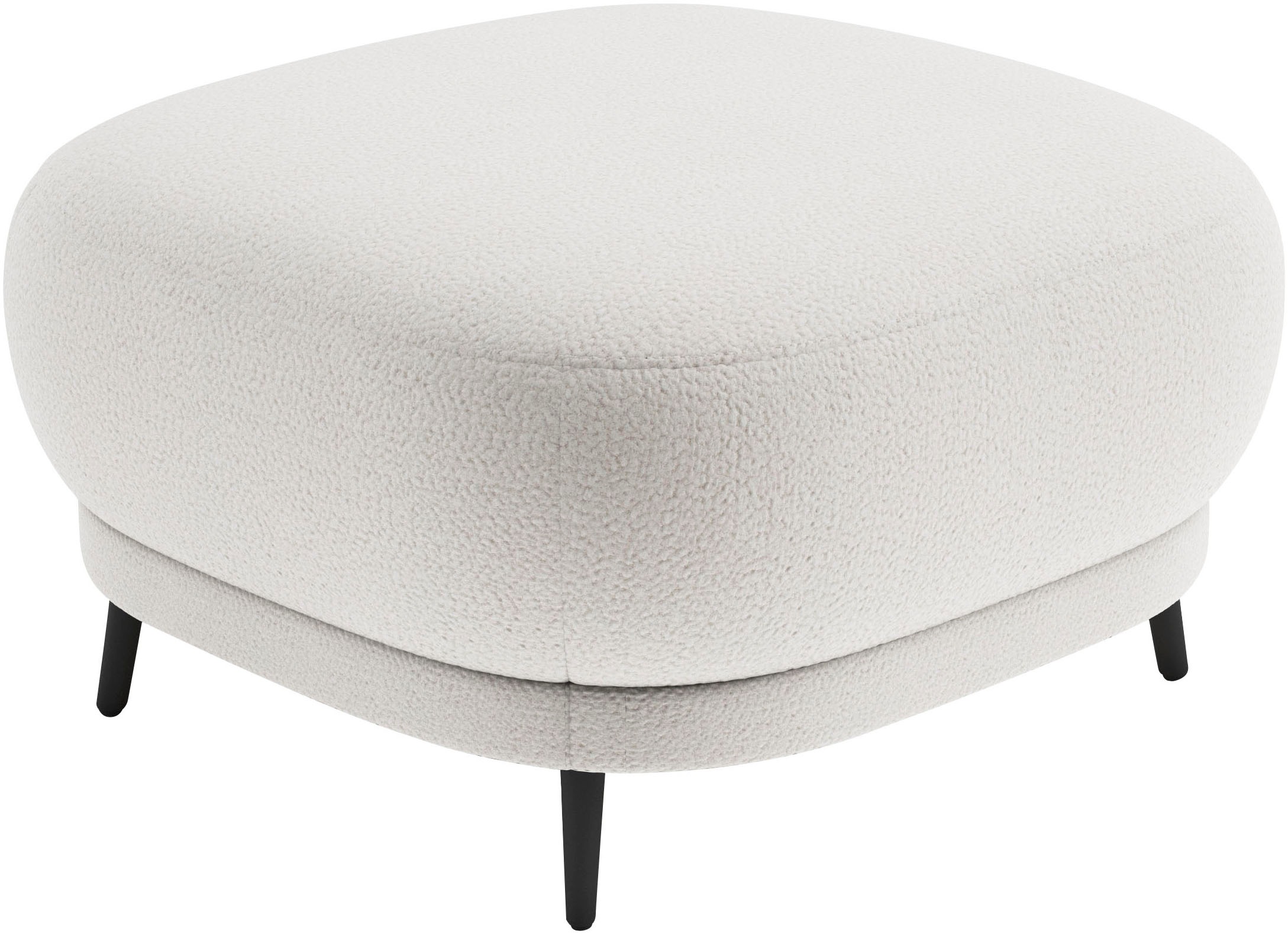 sit&more Polsterhocker »Blues«, mit Metallfüßen, schwarz-matt