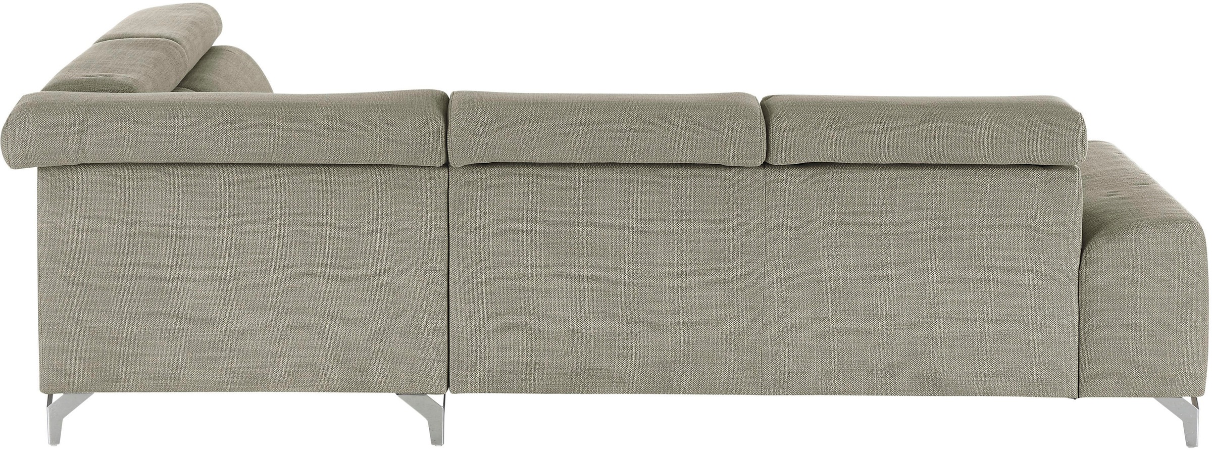 3C Candy Ecksofa »Greve Sofa immer mit manuelle Kopfteilverstellungen, modern, elegant«, wahlweise motorischer Sitzvorzug, bequem und zeitlos, L-Form