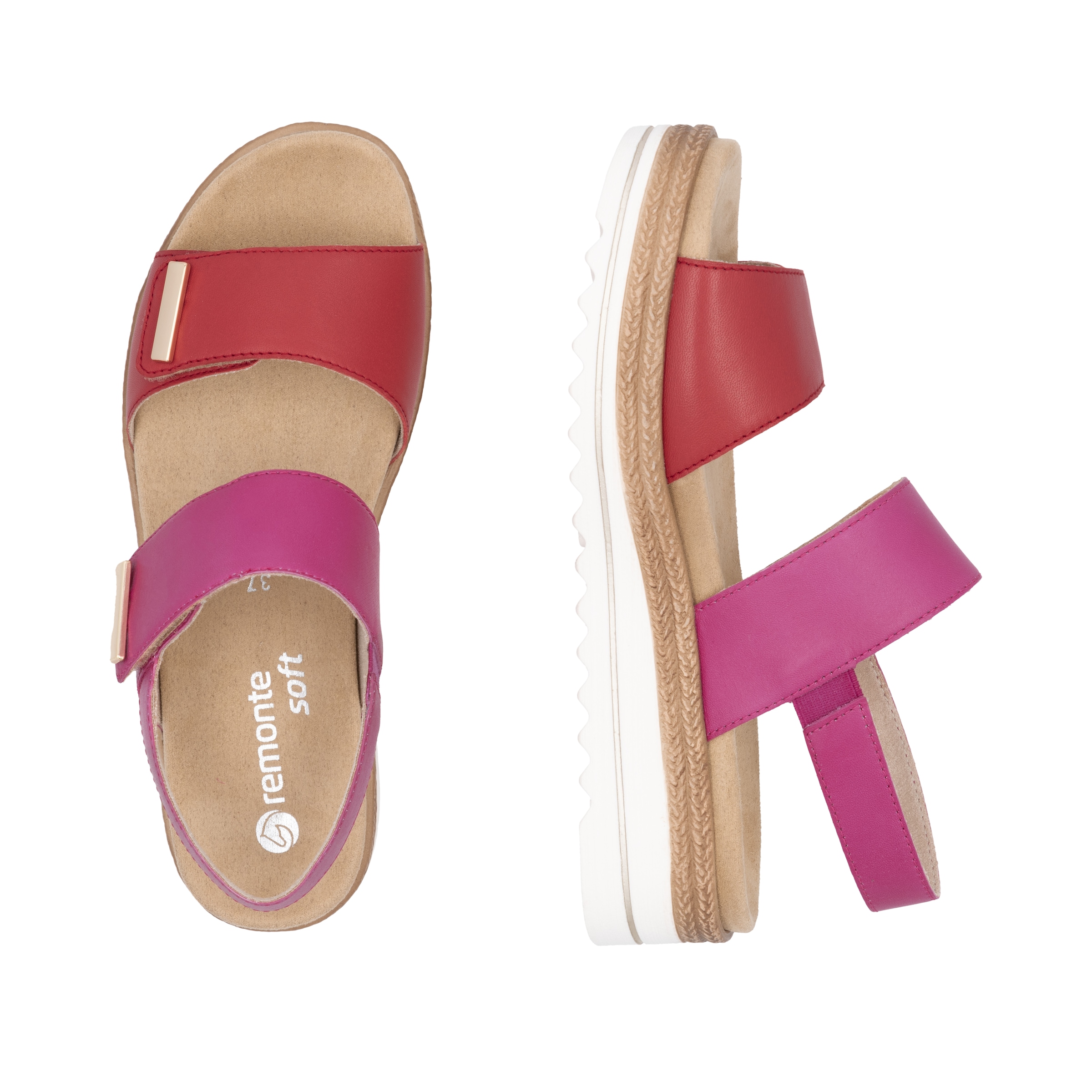 Remonte Keilsandalette, Riemchensandale, Bequemschuh mit Schmuckelementen