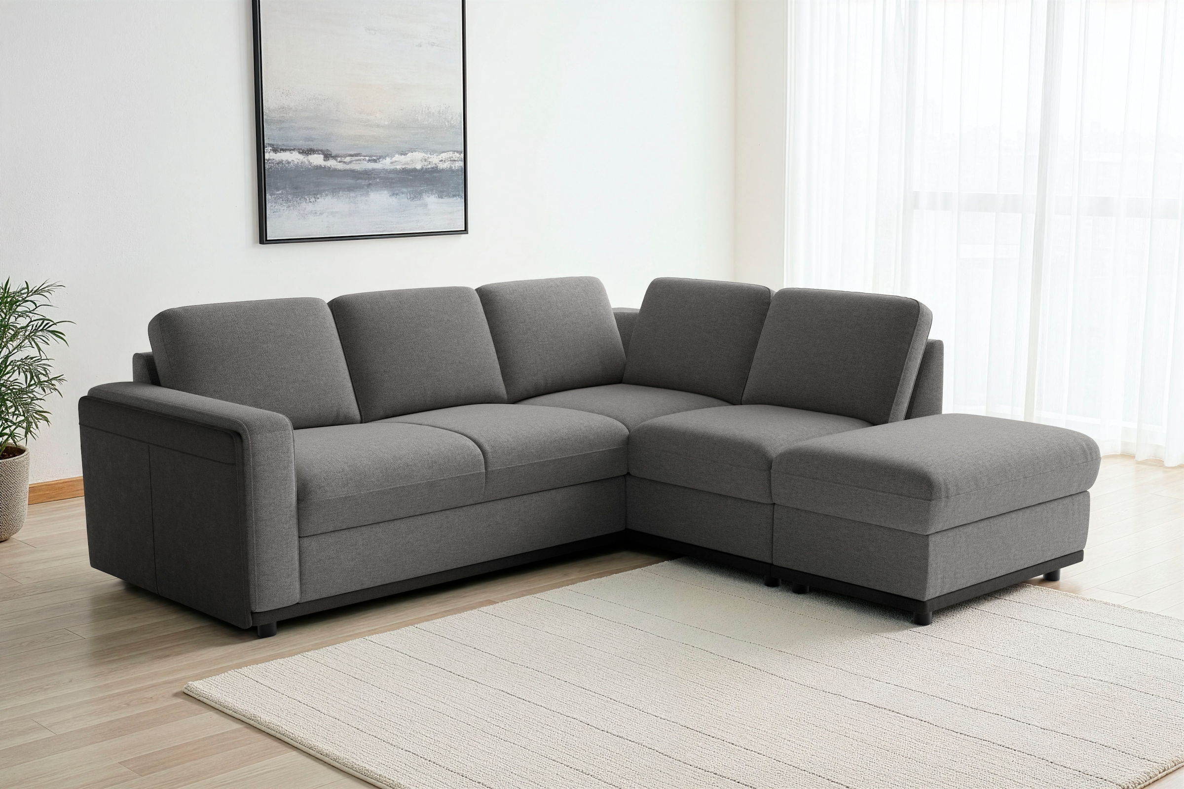 sit&more Ecksofa »Cordoba« wahlweise mit Schlaffunktion und Bettkasten oder Stauraum