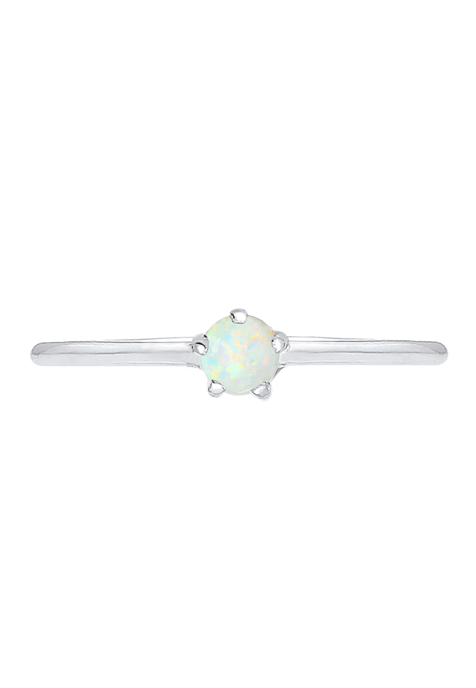Elli Silberring »Ring Silberring mit synth. Opal rund 925er Silber«