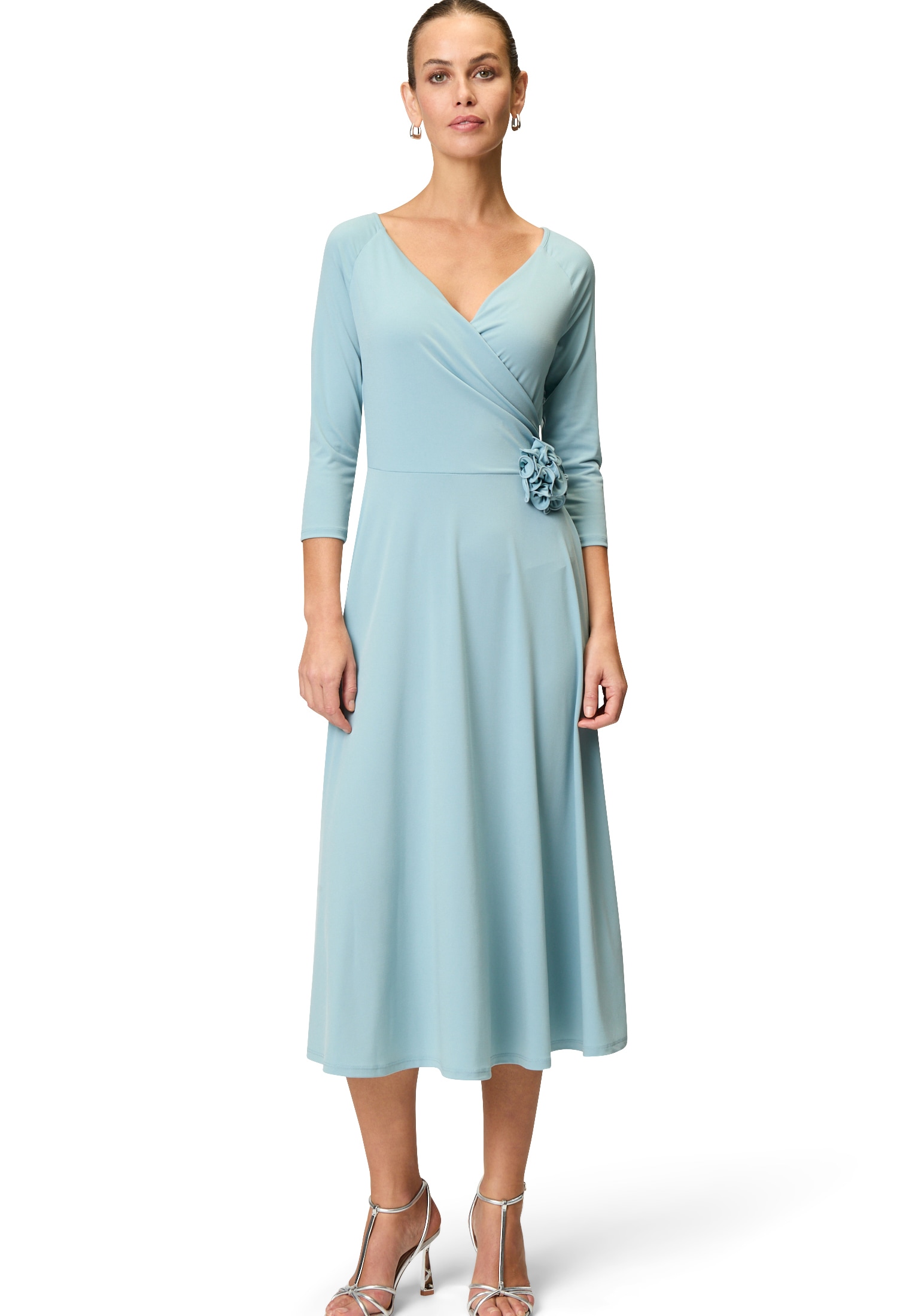 Zero Midikleid »Midikleid mit Stoffblüte«