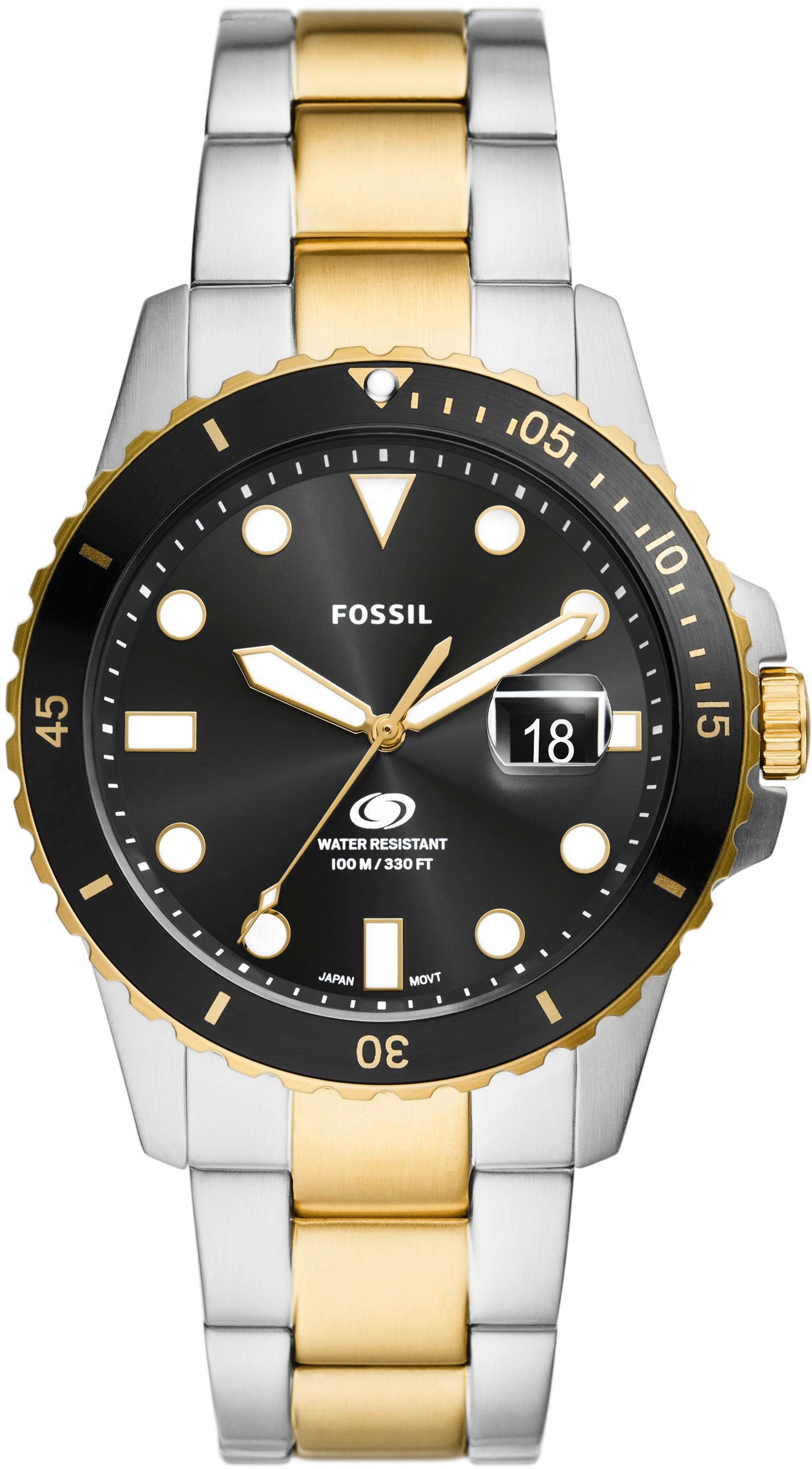 Quarzuhr »FOSSIL BLUE DIVE, FS6031«, Armbanduhr, Herrenuhr, Datum, analog