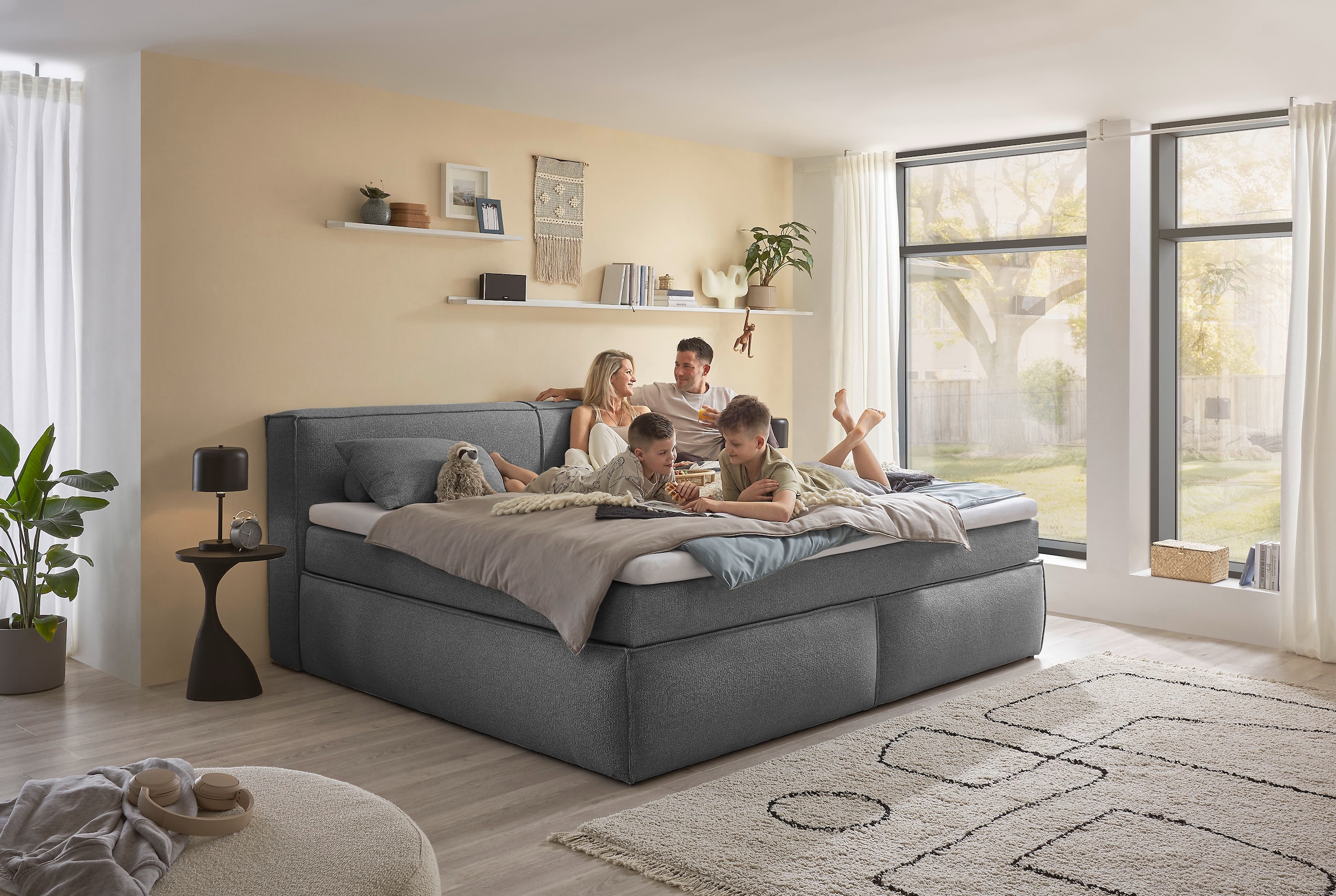 ED EXCITING DESIGN Boxspringbett »Sandon, Familienbett erhältlich in der Größe 240x200cm«