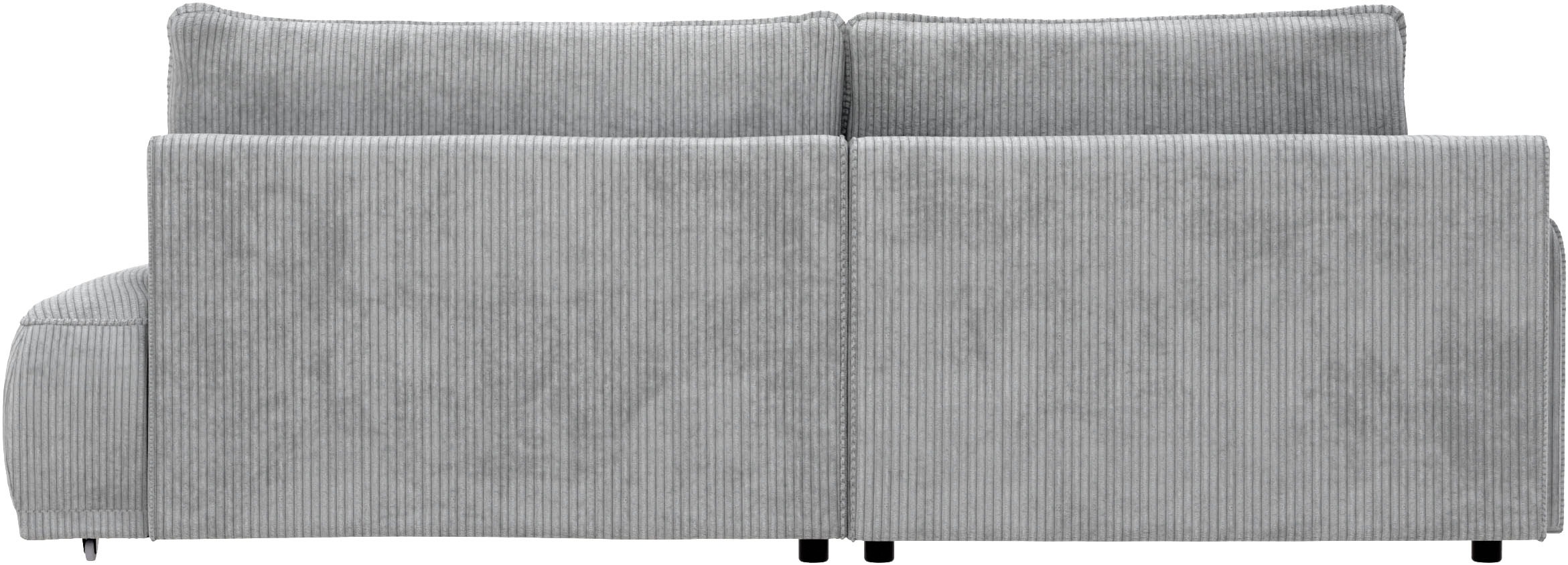 TRENDMANUFAKTUR Ecksofa »Fordon II, Schlafsofa mit Bettkasten, Couch in L-Form, Breite 250 cm«, in Cordstoff HYPER, betongrau, Armlehne links