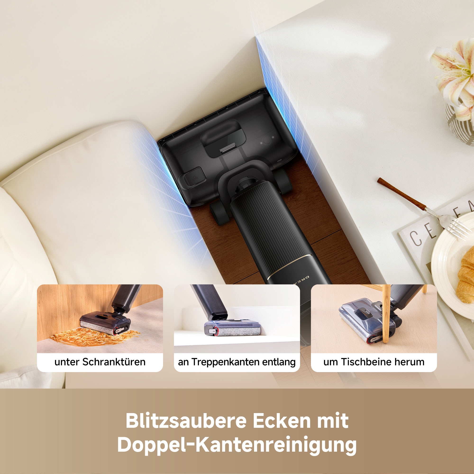 Dreame Nass-Trocken-Akkusauger »G12 Pro Flex« 35 min Laufzeit, Frischwasserreinigung