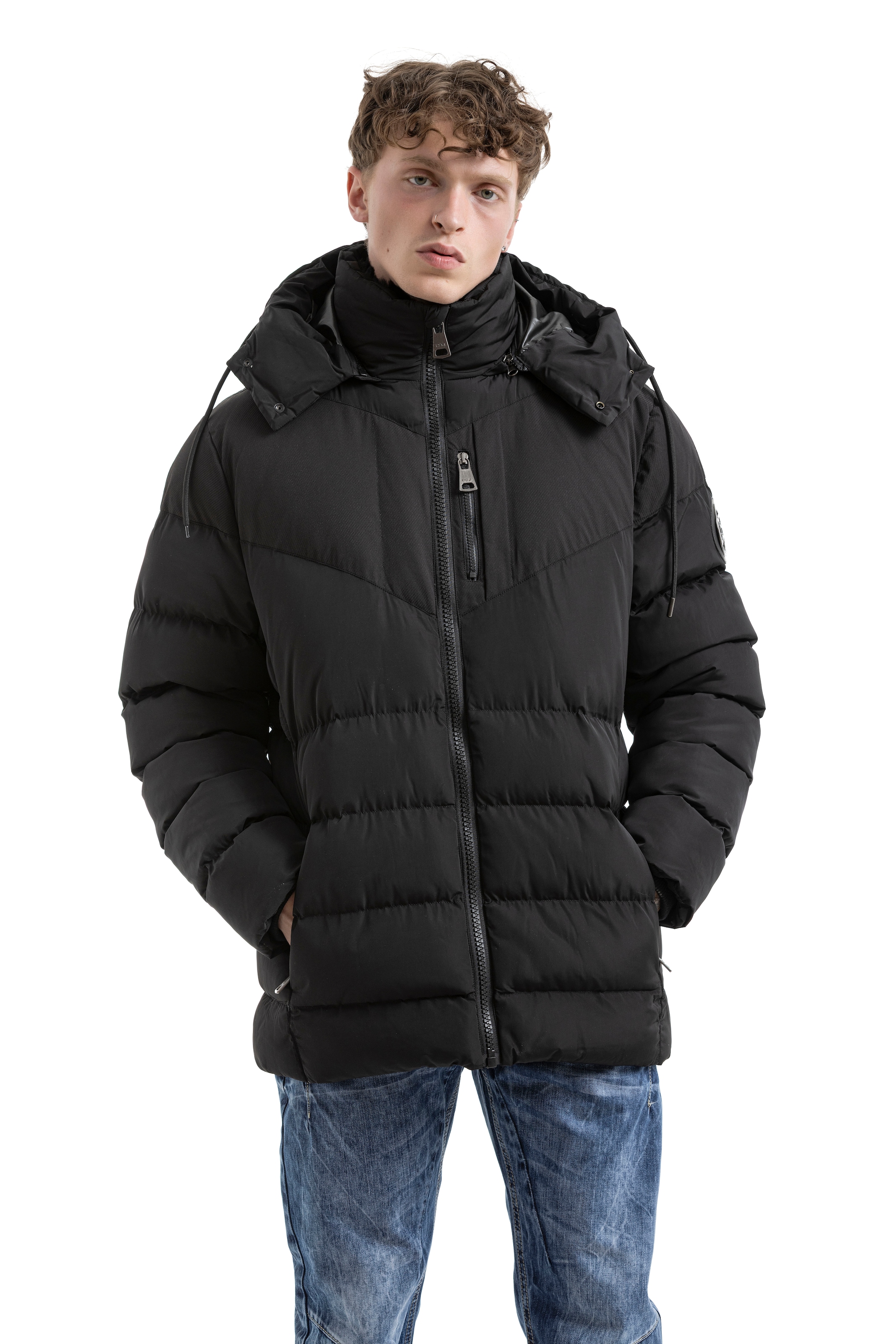 Cipo & Baxx Steppjacke mit Kapuze