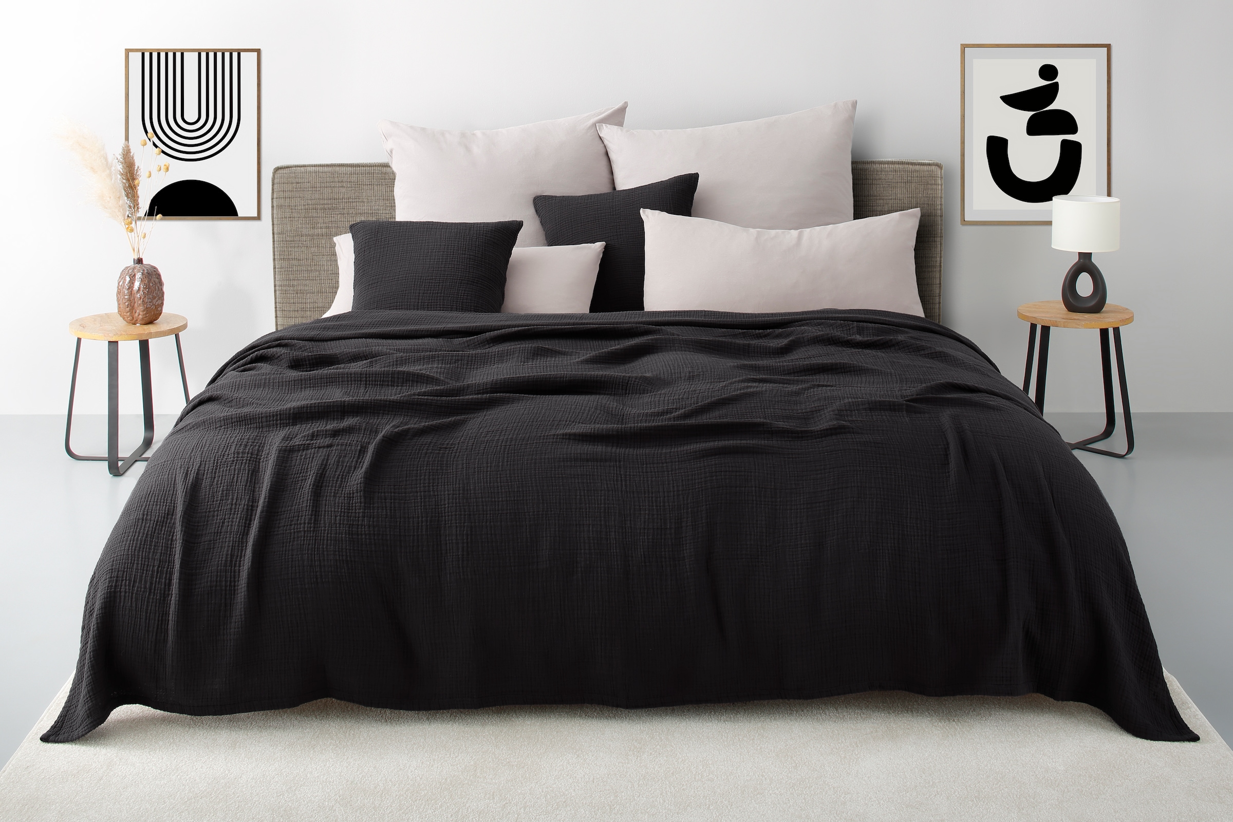 OTTO home Kissenbezug »Bailee« weiche Musselin Qualität, viele Farben erhältlich, Bezug in 50x50 cm