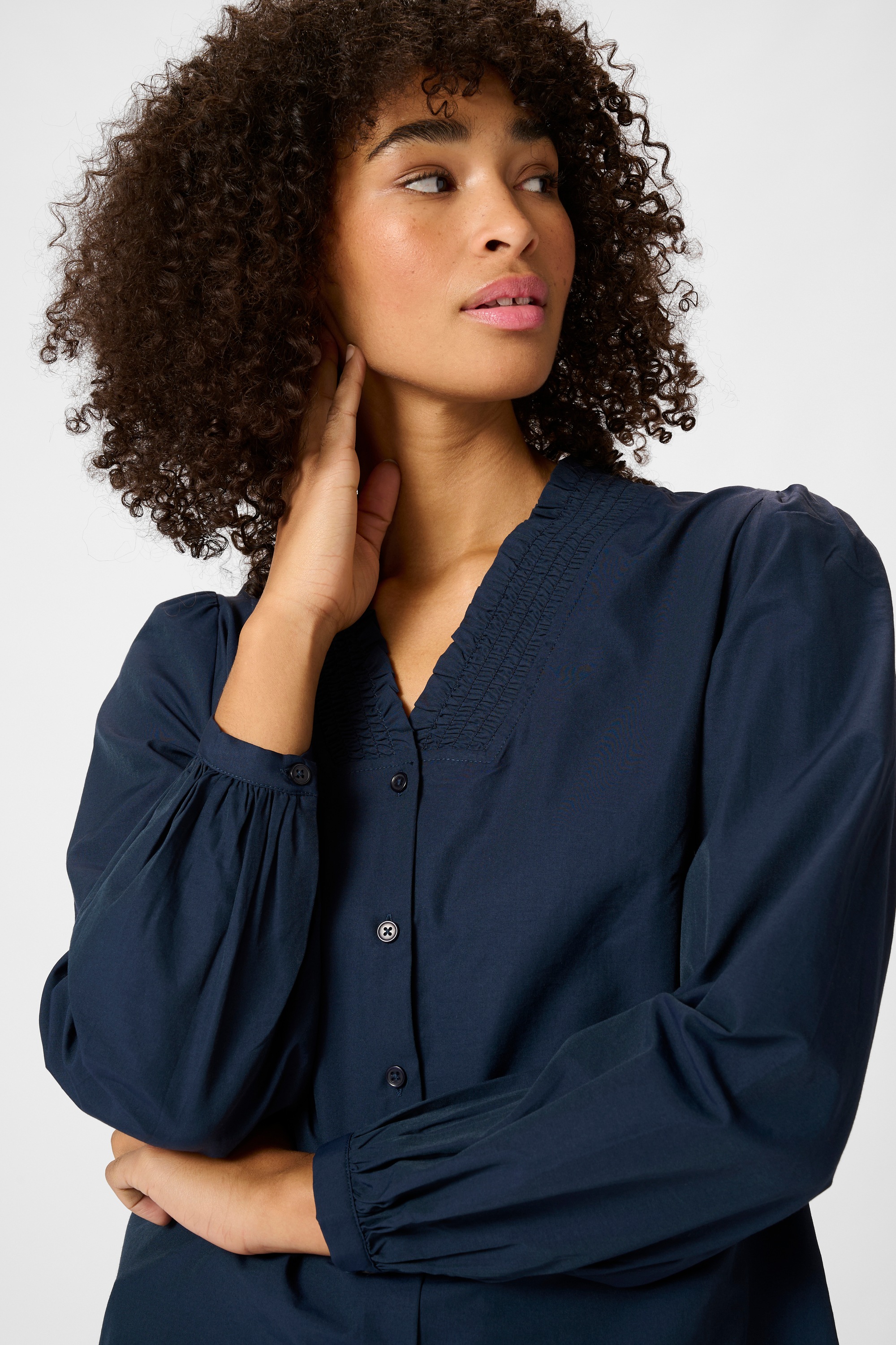KAFFE Langarmbluse »Damen Bluse langarm KAmaia«
