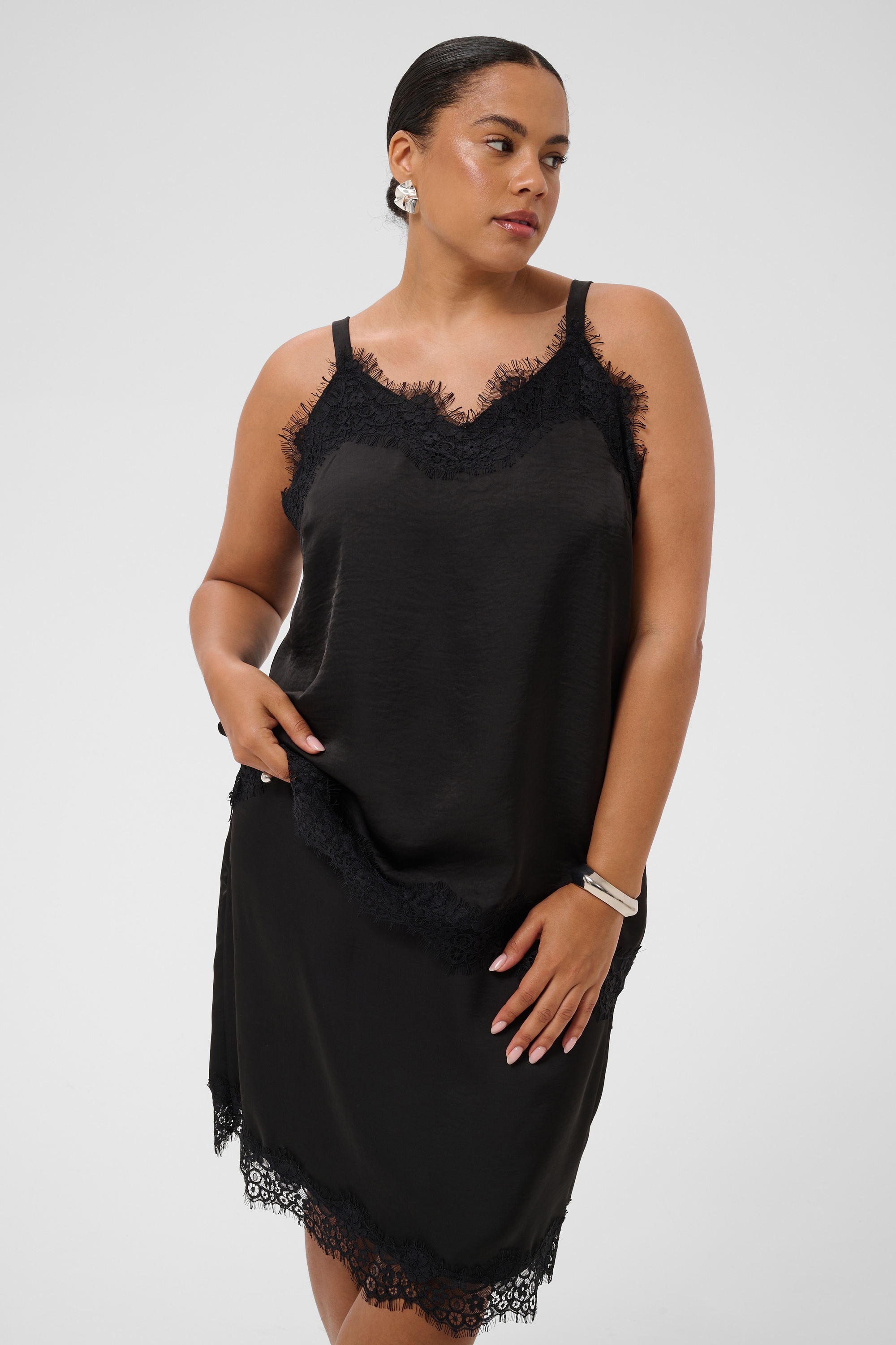 KAFFE Curve Blusentop »Damen Ärmellose Bluse KCjanie«